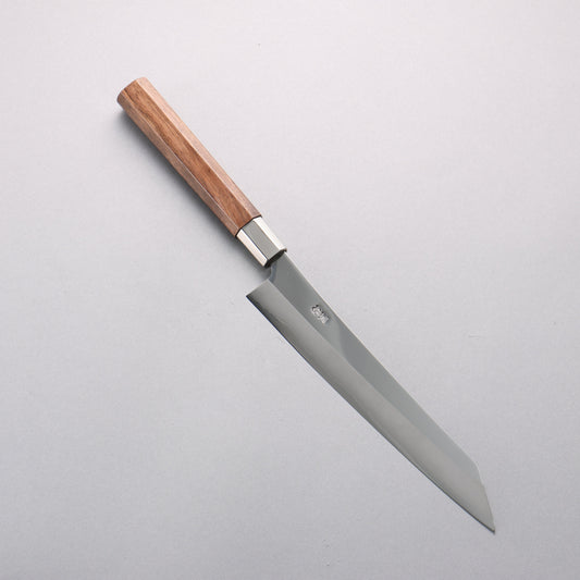 黒鳥 銀三鋼 磨き仕上げ 切付筋引包丁 210mm ウォルナット柄 - 清助刃物