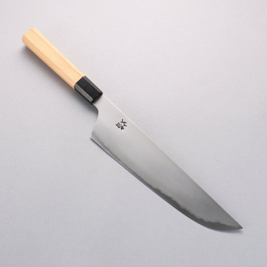 堺 孝行 焔 弧月 青ニ鋼 牛刀包丁 240mm イチイ柄 - 清助刃物