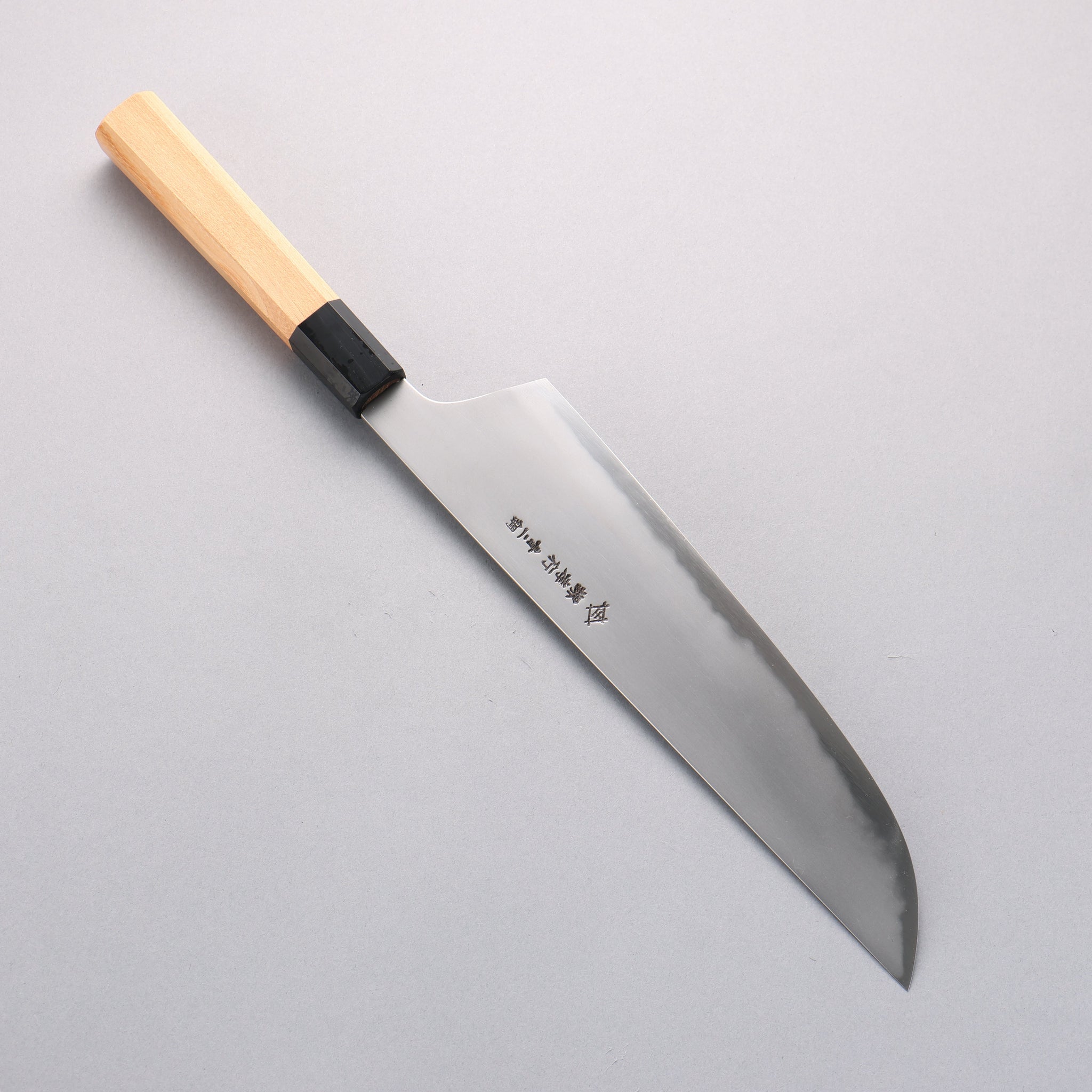 堺 孝行 焔 弧月 青ニ鋼 牛刀包丁 240mm イチイ柄 - 清助刃物