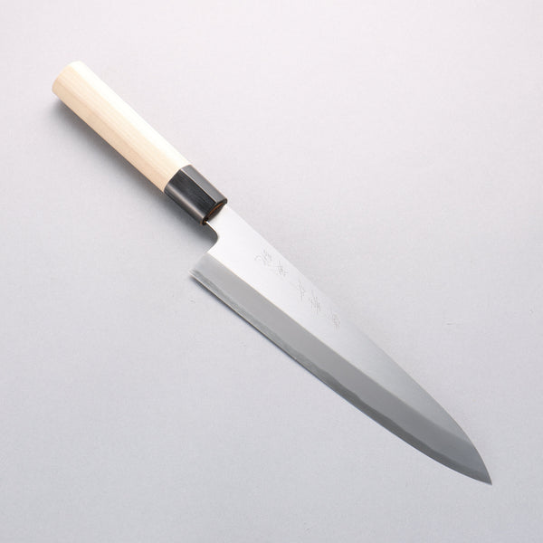 堺 孝行 特上 白ニ鋼 牛刀包丁 240mm 朴柄 – 清助刃物 Japan