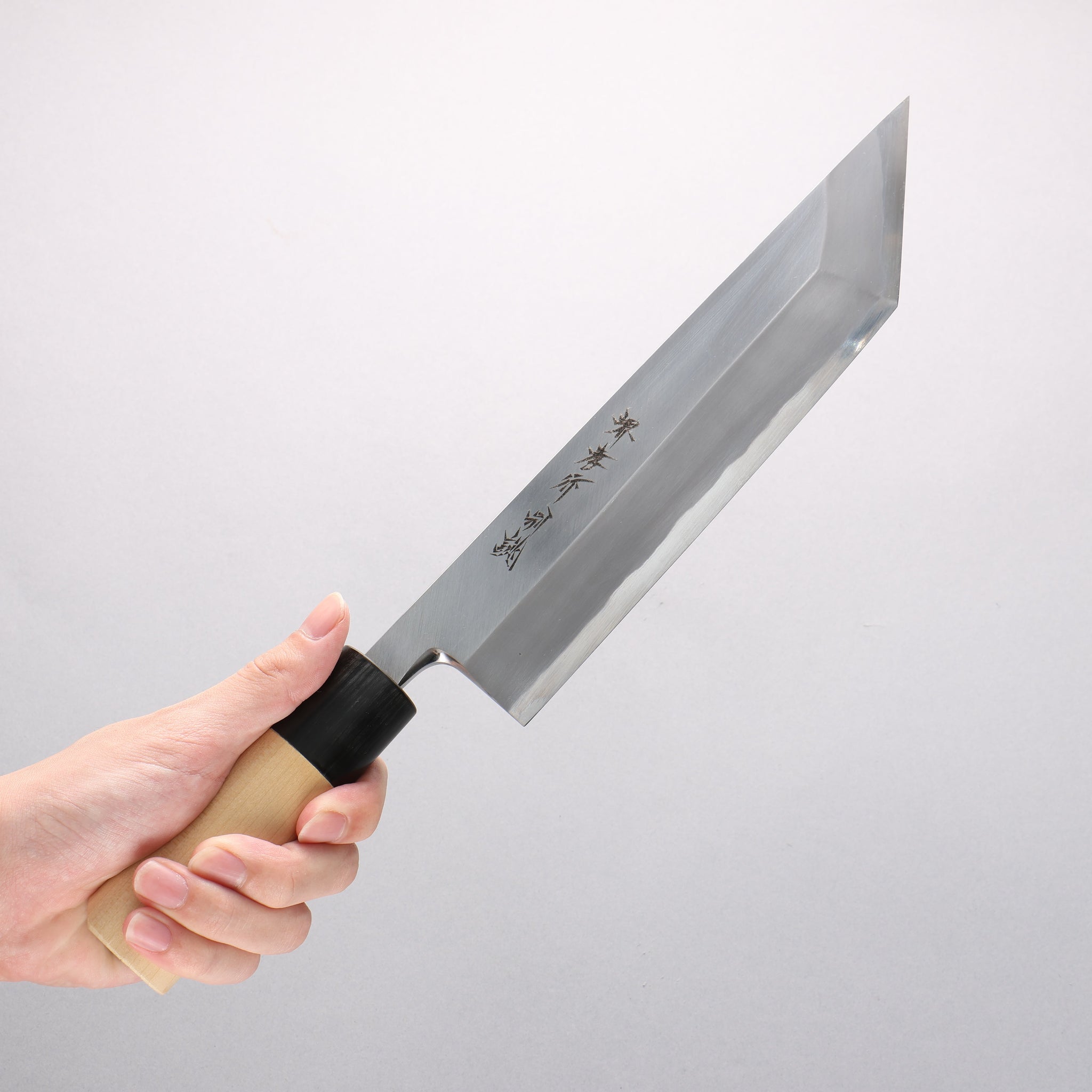 堺 孝行 白ニ鋼 うなぎ切 240mm 朴柄 - 清助刃物