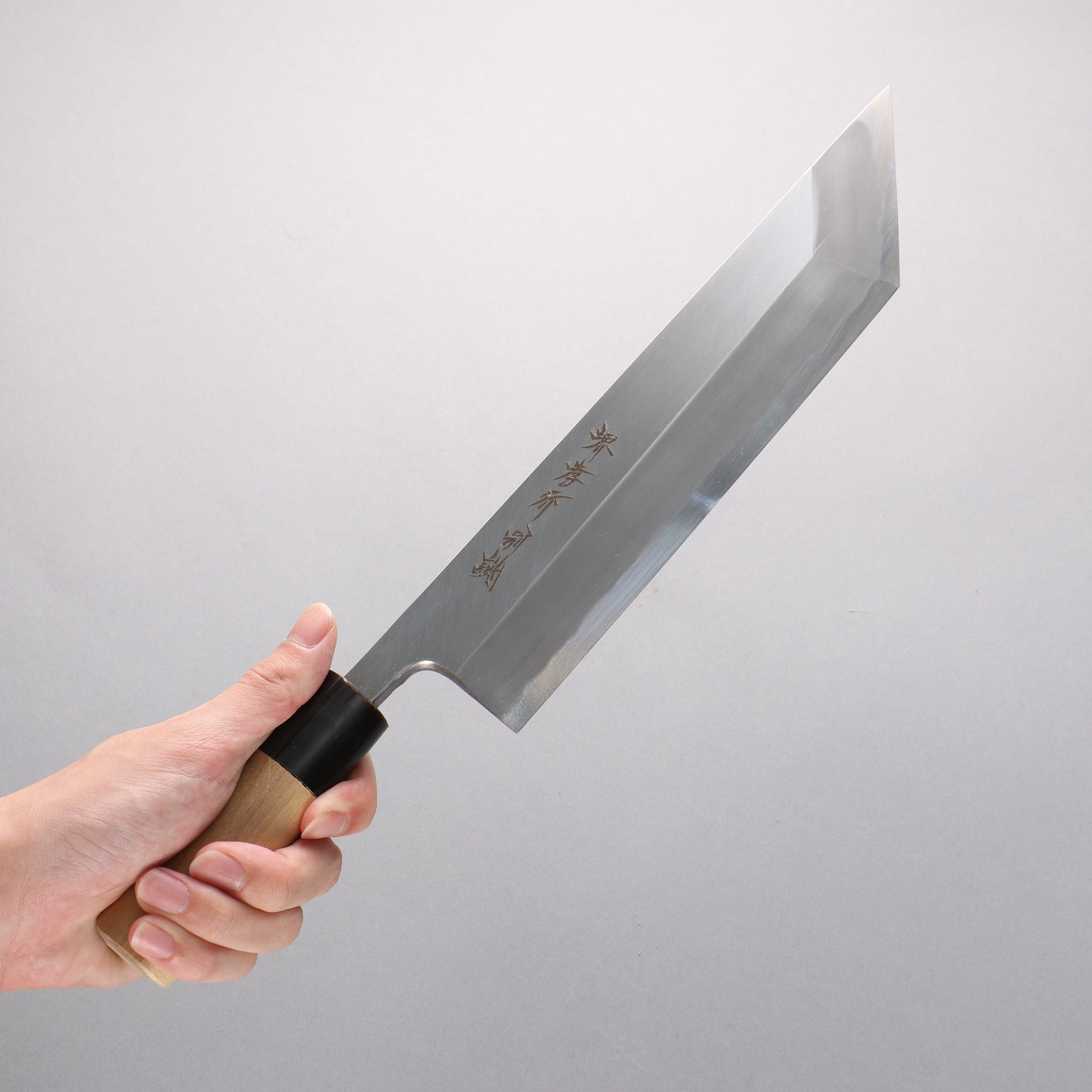 堺 孝行 白ニ鋼 うなぎ切 270mm 朴柄 - 清助刃物