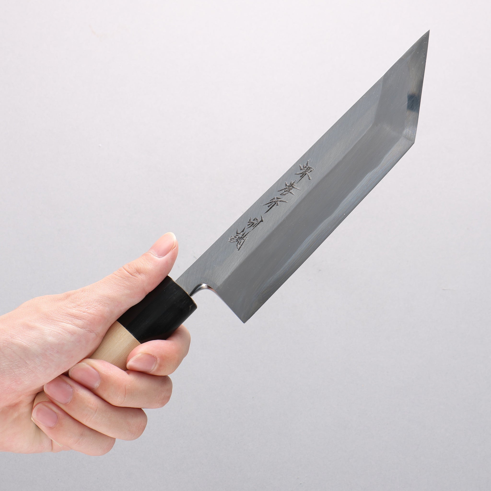 堺 孝行 白ニ鋼 うなぎ切 180mm 朴柄 - 清助刃物