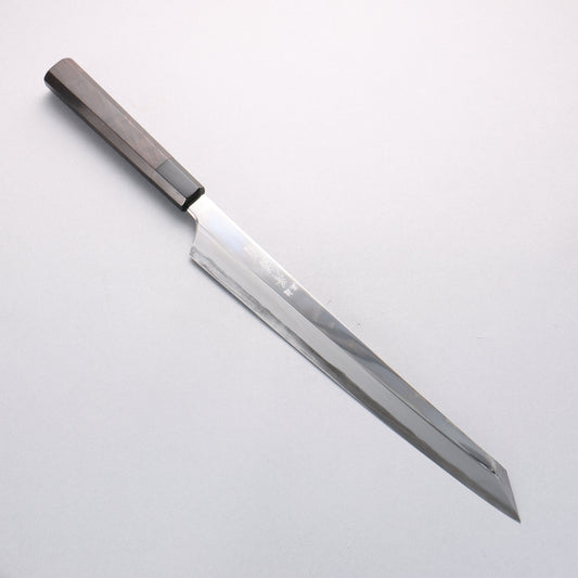 堺 孝行 飛燕 青ニ鋼 鏡面仕上げ 剣型柳刃包丁 300mm 黒檀柄 鞘付き - 清助刃物