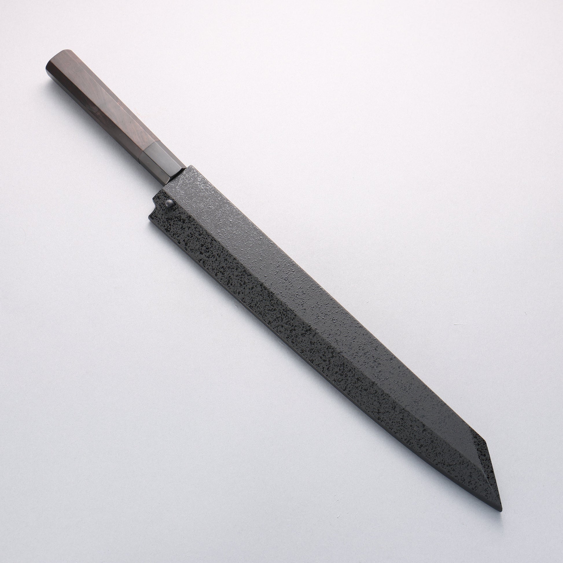 堺 孝行 飛燕 青ニ鋼 鏡面仕上げ 剣型柳刃包丁 300mm 黒檀柄 鞘付き - 清助刃物