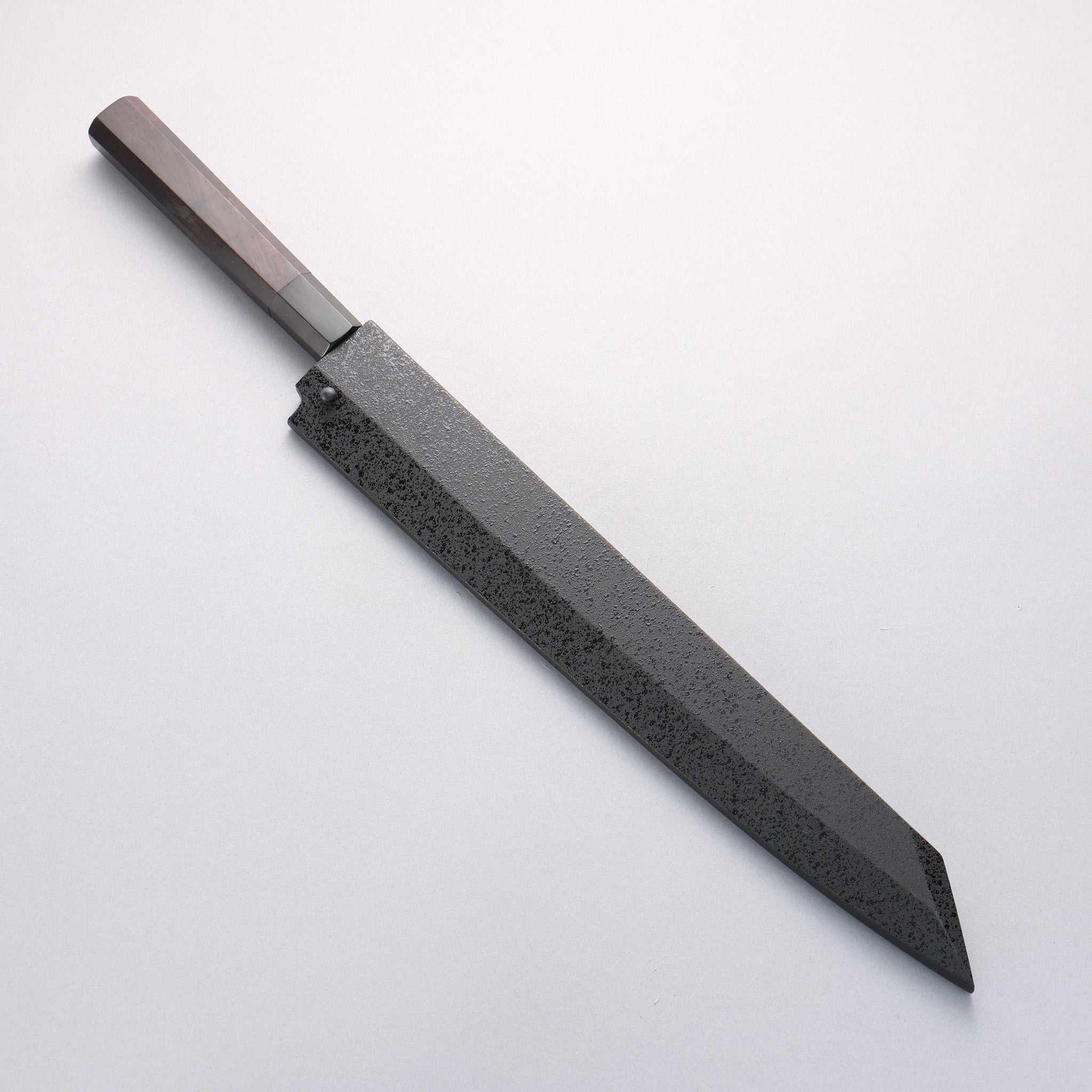 堺 孝行 飛燕 青ニ鋼 鏡面仕上げ 剣型柳刃包丁 300mm 黒檀柄 鞘付き - 清助刃物