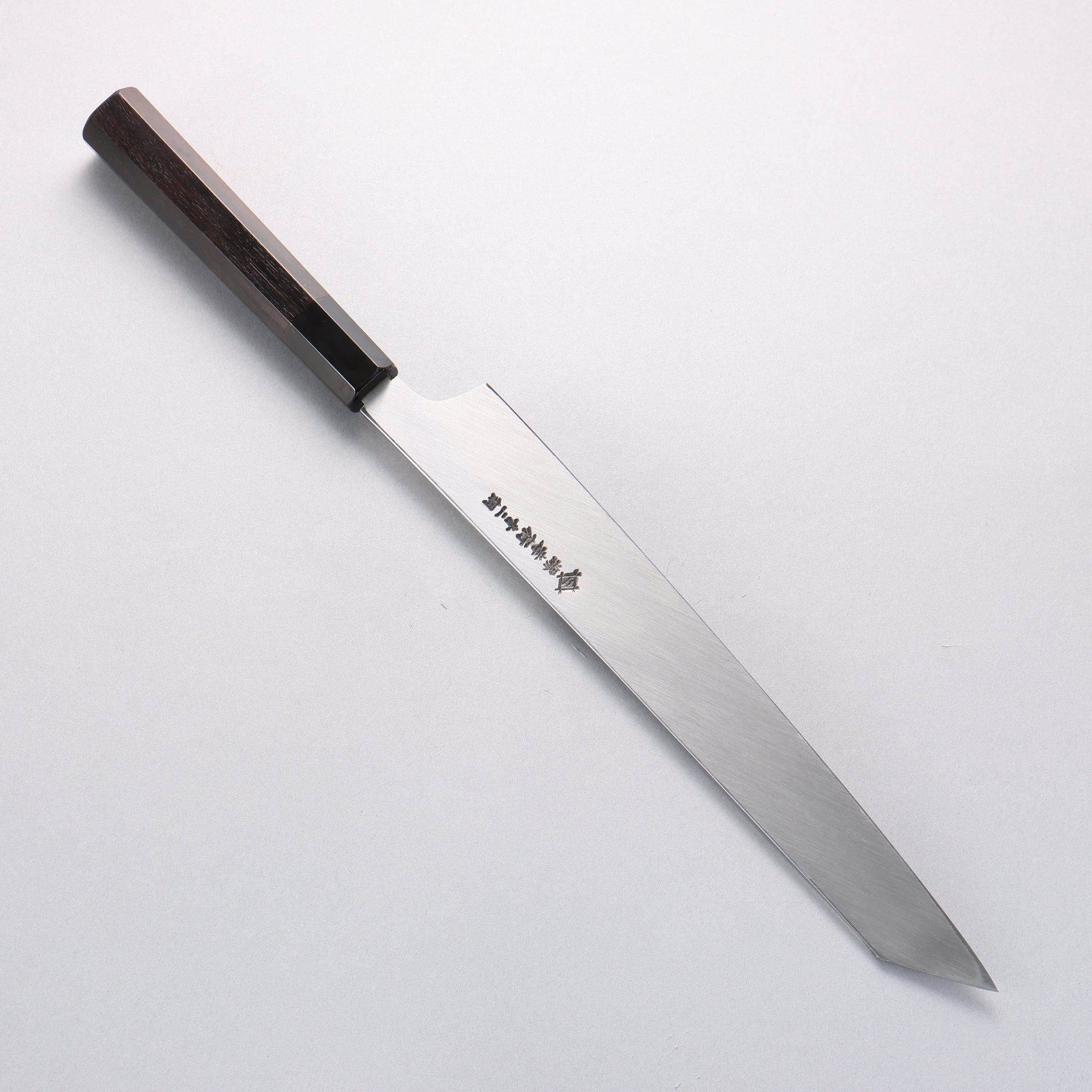 堺 孝行 飛燕 青ニ鋼 鏡面仕上げ 剣型柳刃包丁 270mm 黒檀柄 鞘付き - 清助刃物