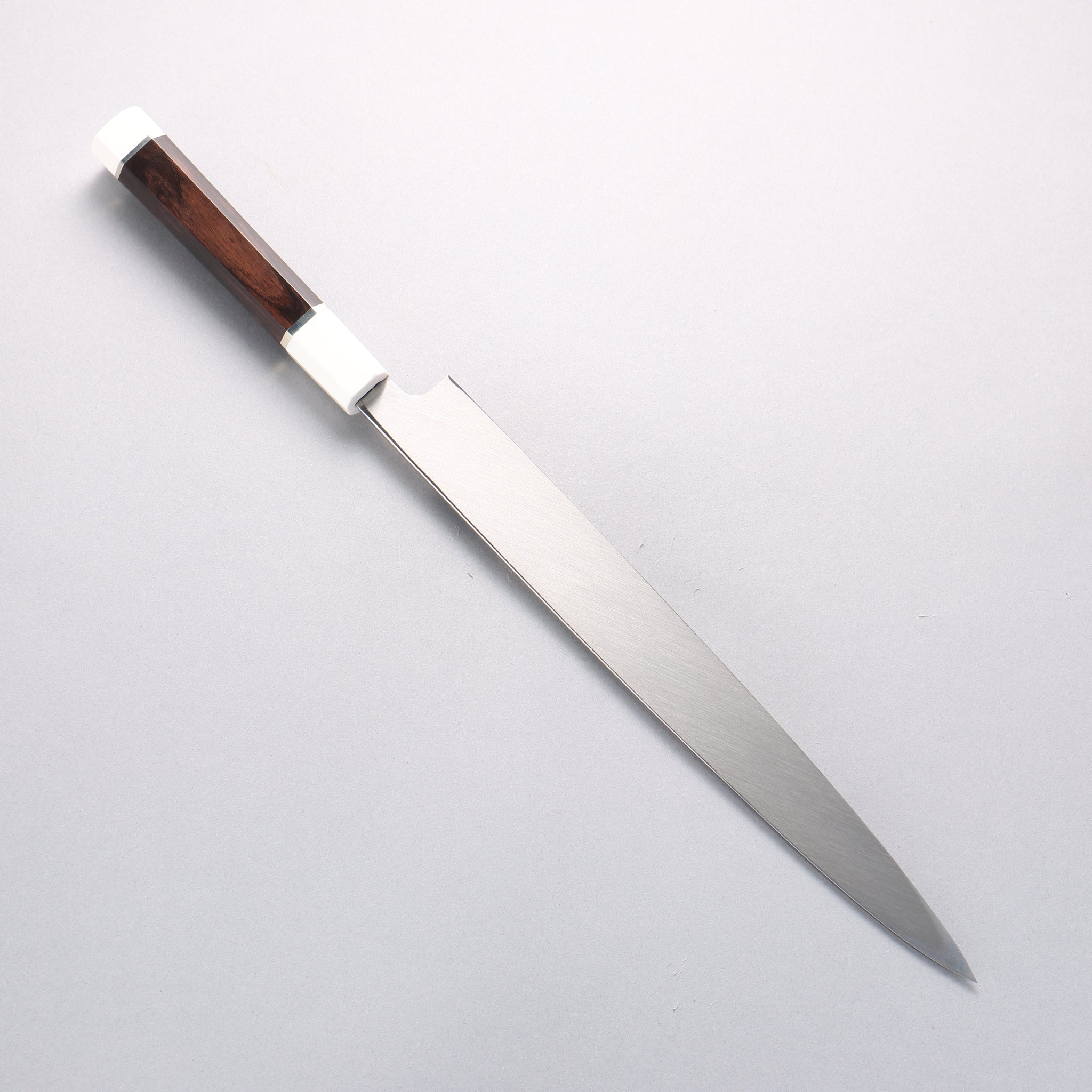 堺 孝行 銀龍 本焼 スウェーデン鋼 鏡面仕上げ 柳刃包丁 300mm 黒檀柄 鞘付き - 清助刃物