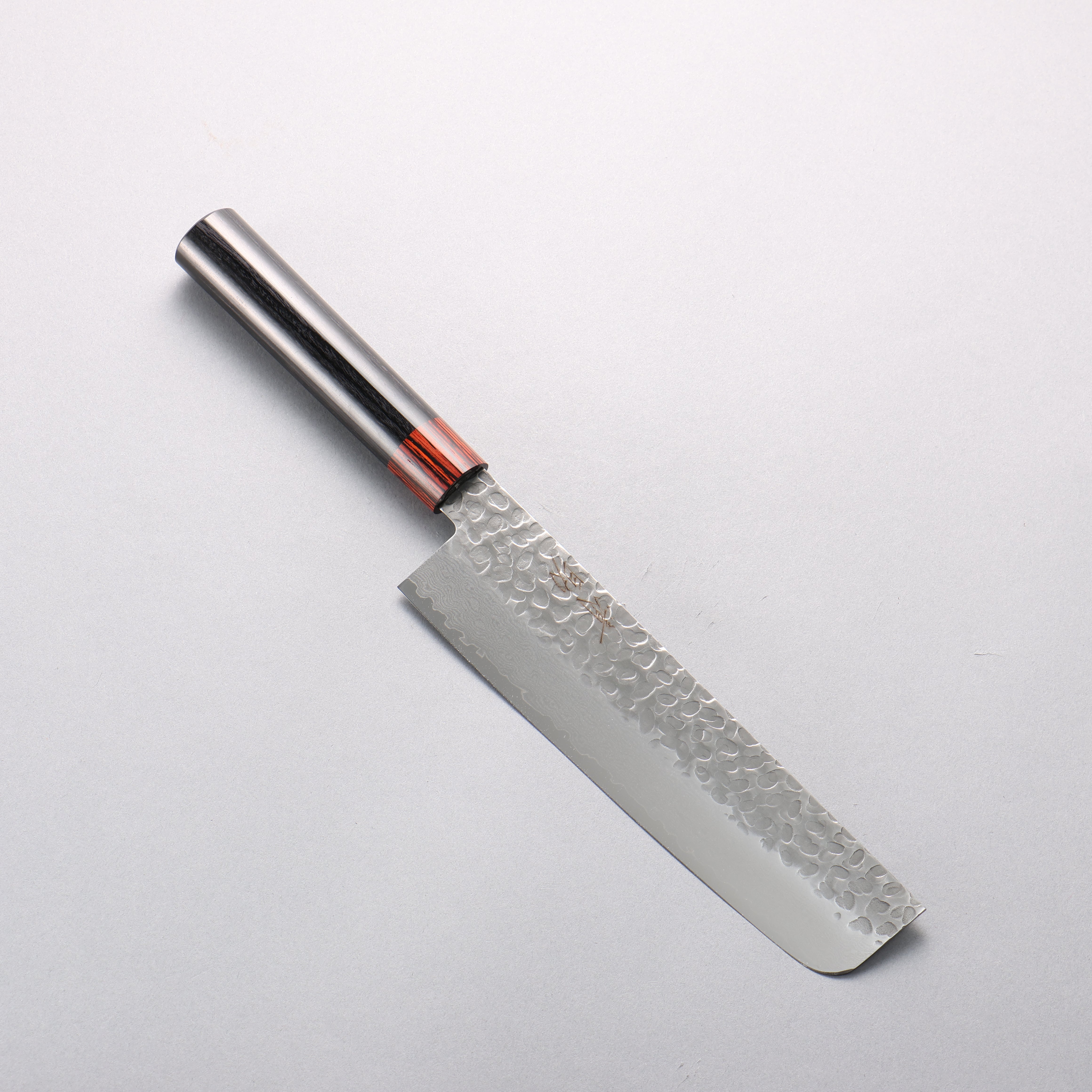 清助 VG10 33層 鎚目 ダマスカス 菜切包丁 180mm 黒合板柄 - 清助刃物