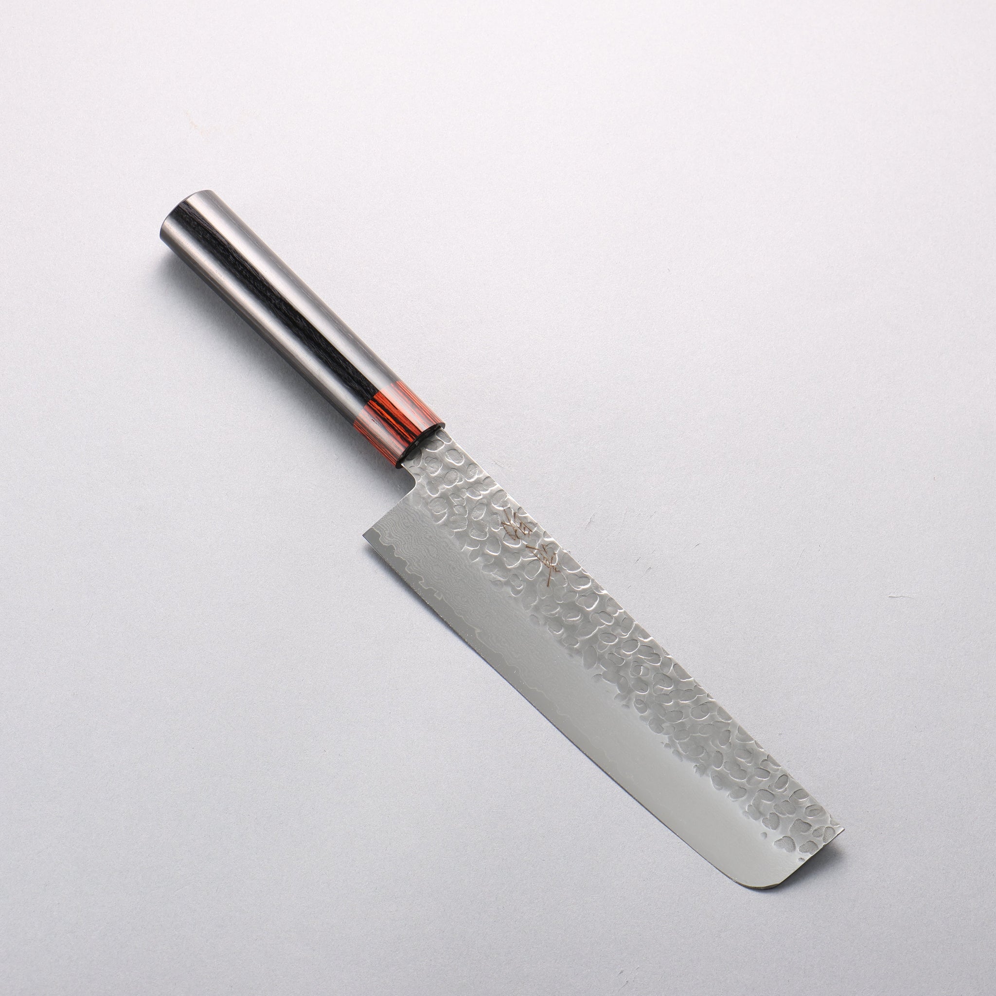 清助 VG10 33層 鎚目 ダマスカス 菜切包丁 180mm 黒合板柄 - 清助刃物