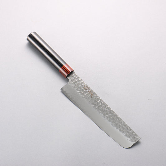 清助 VG10 33層 鎚目 ダマスカス 菜切包丁 180mm 黒合板柄 - 清助刃物