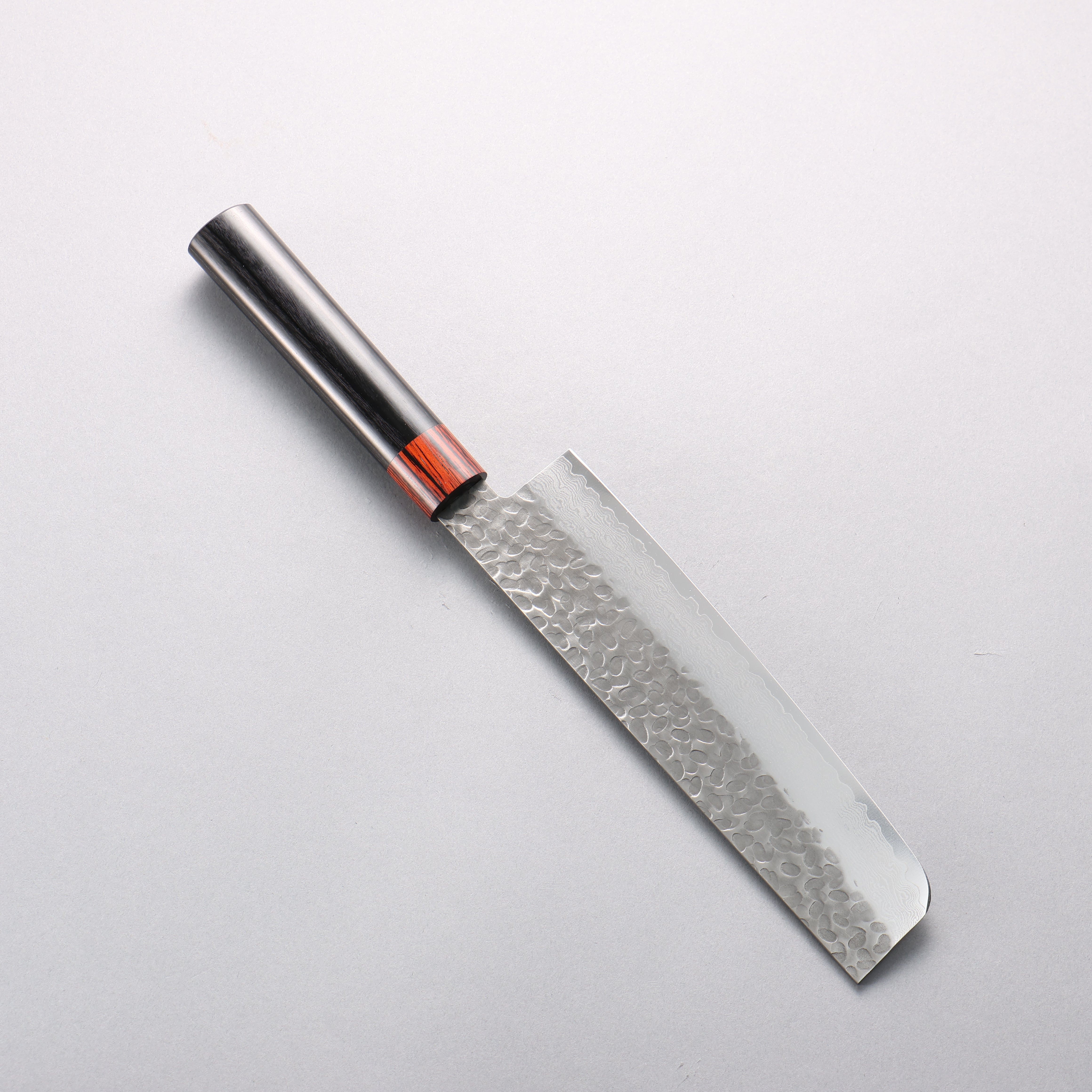 清助 VG10 33層 鎚目 ダマスカス 菜切包丁 180mm 黒合板柄 - 清助刃物