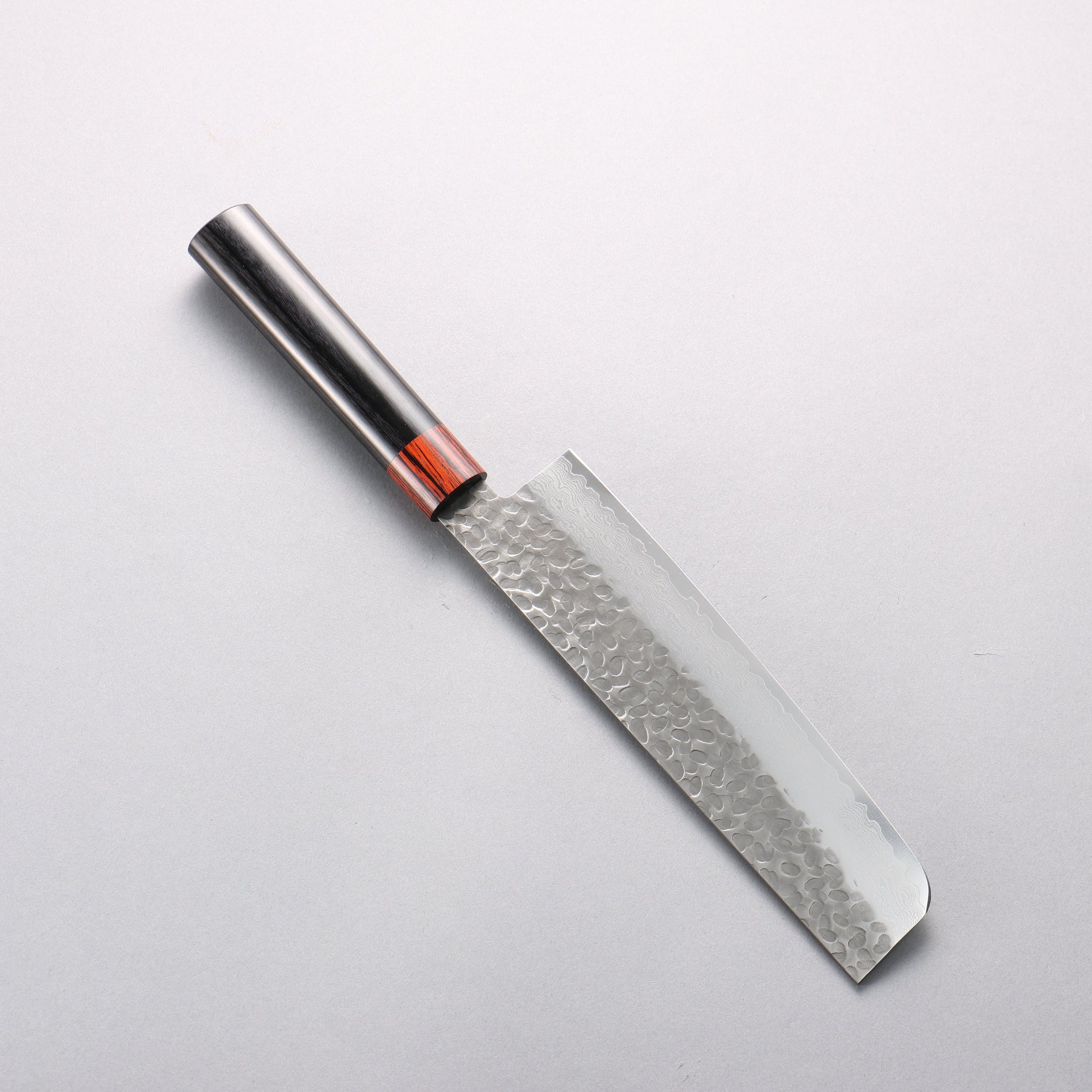 清助 VG10 33層 鎚目 ダマスカス 菜切包丁 180mm 黒合板柄 - 清助刃物