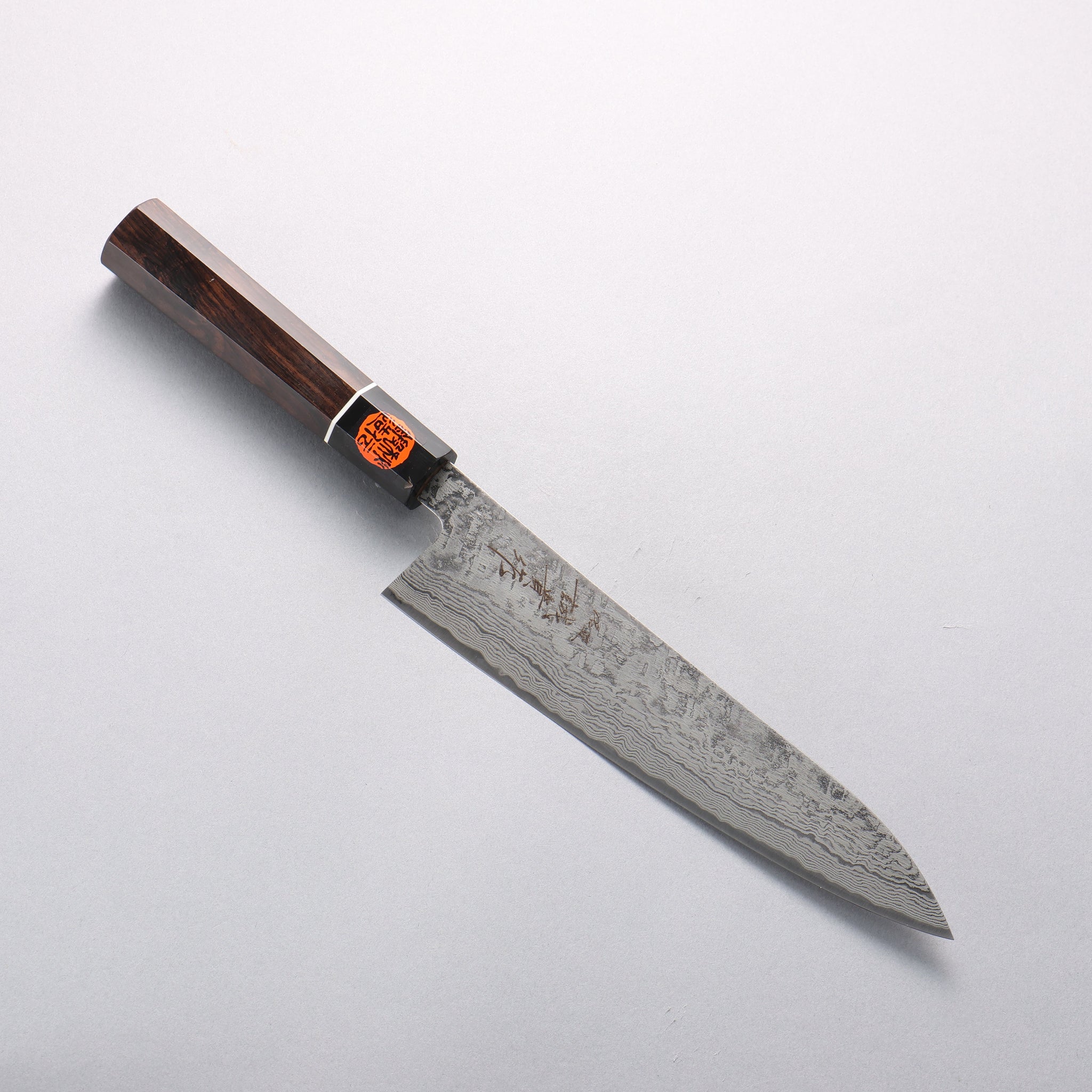 田中 誠貴 羽々斬 SG2 ダマスカス 牛刀包丁 210mm 黒檀柄 - 清助刃物