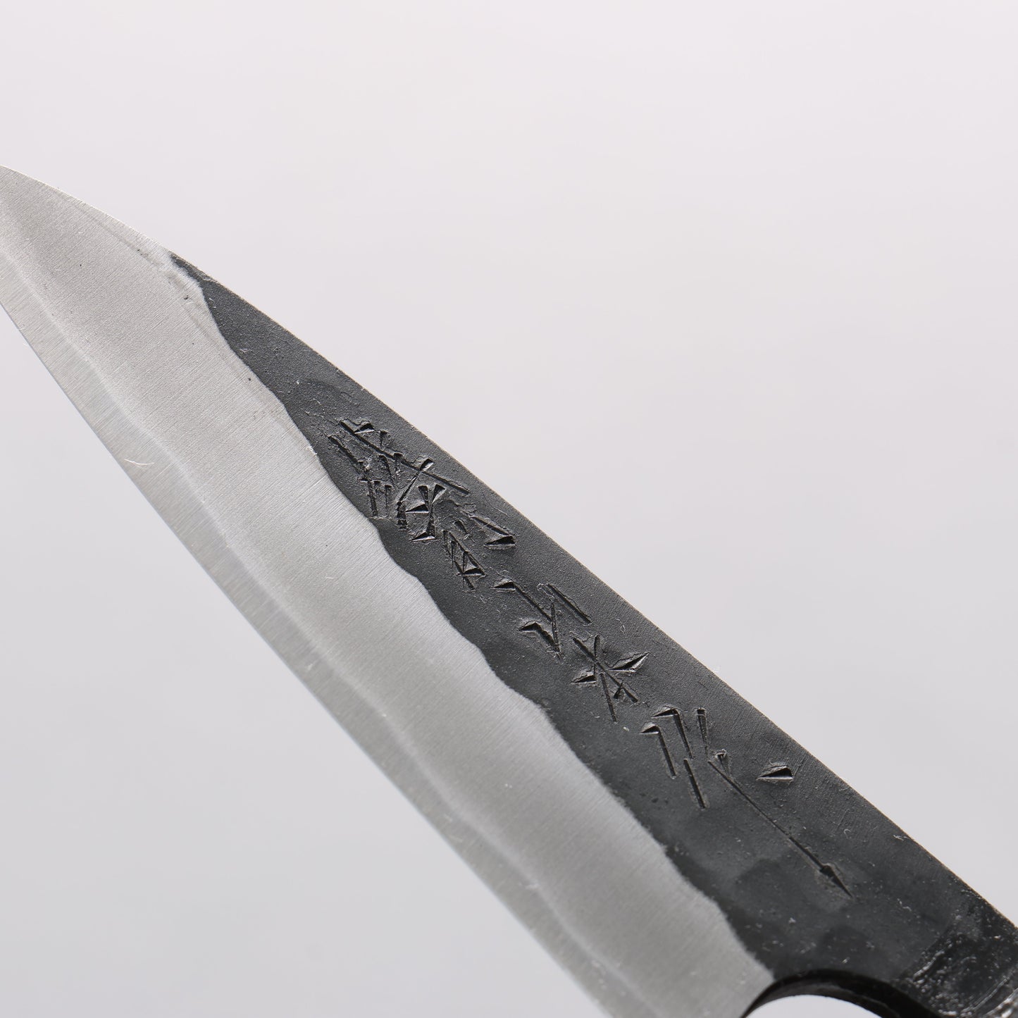 山本 直 安来青紙鋼 黒打 鎚目 パーリングナイフ 90mm ウォルナット柄 - 清助刃物