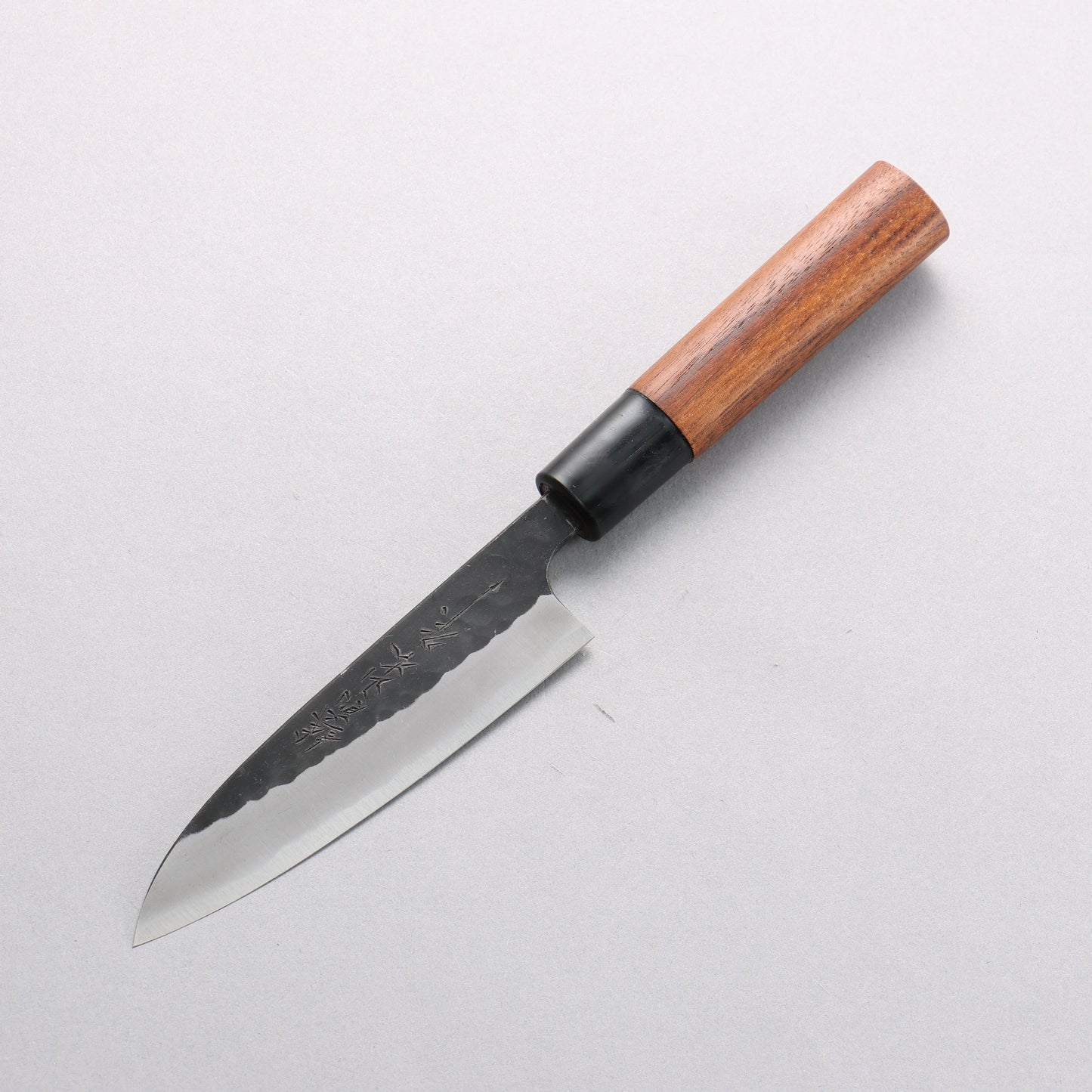 山本 直 安来青紙鋼 黒打 鎚目 ペティーナイフ 120mm ウォルナット柄 - 清助刃物