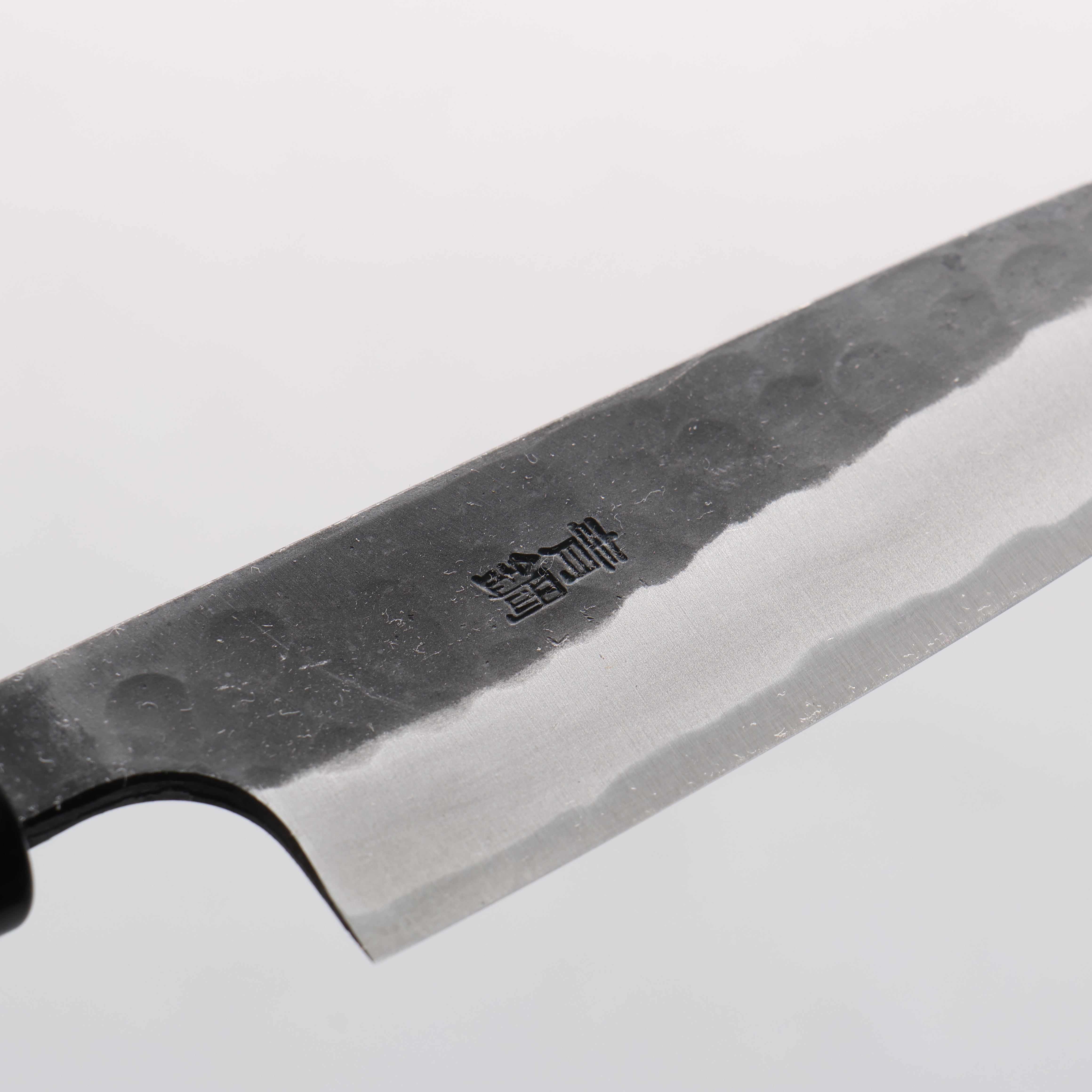 山本 直 安来青紙鋼 黒打 鎚目 ペティーナイフ 120mm ウォルナット柄 - 清助刃物
