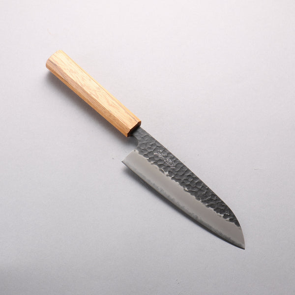 翁流 青スーパー鋼 鎚目 黒仕上げ 三徳包丁 165mm 樫柄 – 清助刃物 Japan