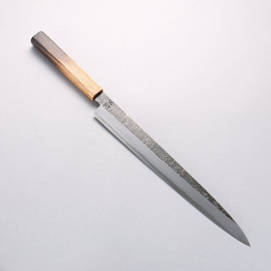 堺 孝行 焔紅蓮 青ニ鋼 鎚目 黒仕上げ 柳刃包丁 300mm 樫焼柄 - 清助刃物