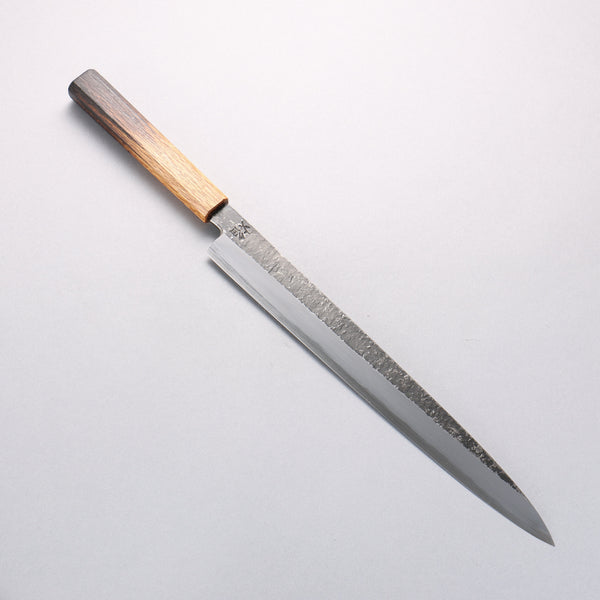 堺 孝行 焔紅蓮 青ニ鋼 鎚目 黒仕上げ 柳刃包丁 300mm 樫焼柄 – 清助