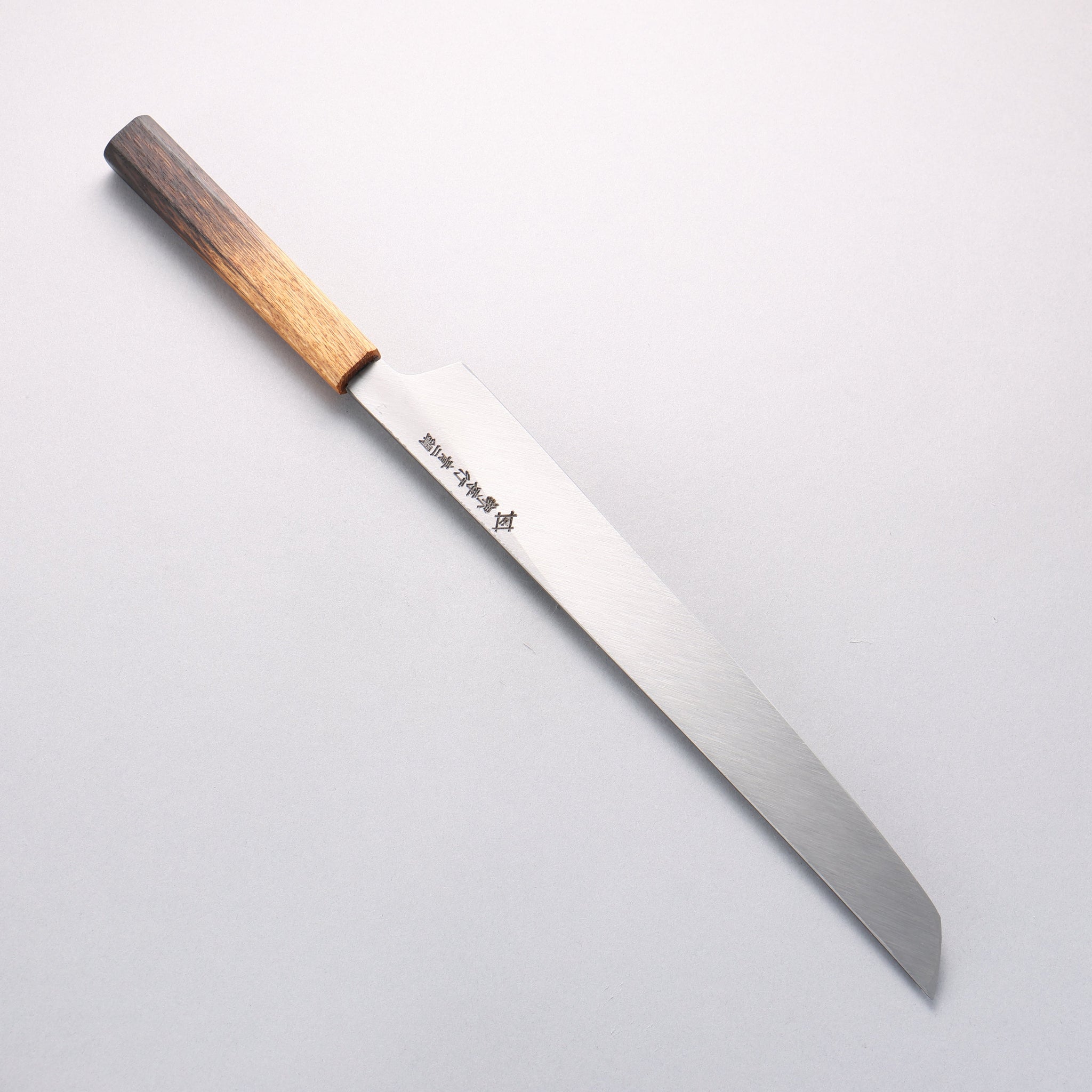 堺 孝行 焔紅蓮 玄武 青ニ鋼 黒打 鎚目 先丸柳刃包丁 300mm 樫焼柄 - 清助刃物