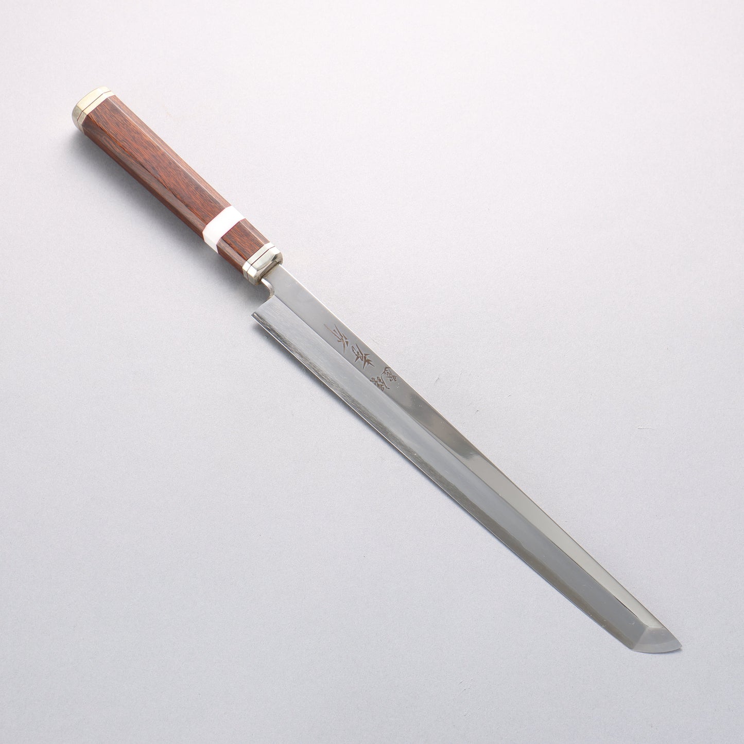 堺 孝行 紫電 銀三鋼 蛸引包丁 270mm デザートアイアンウッド（杉原モデル）柄 - 清助刃物