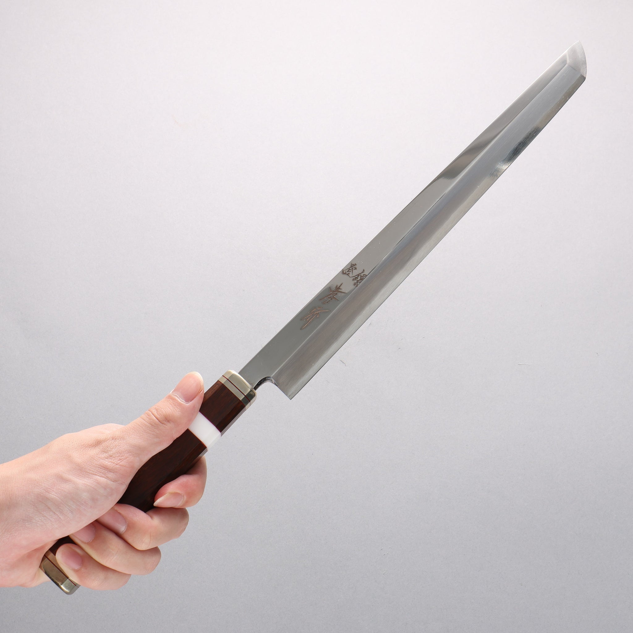 堺 孝行 紫電 銀三鋼 蛸引包丁 270mm デザートアイアンウッド（杉原モデル）柄 - 清助刃物