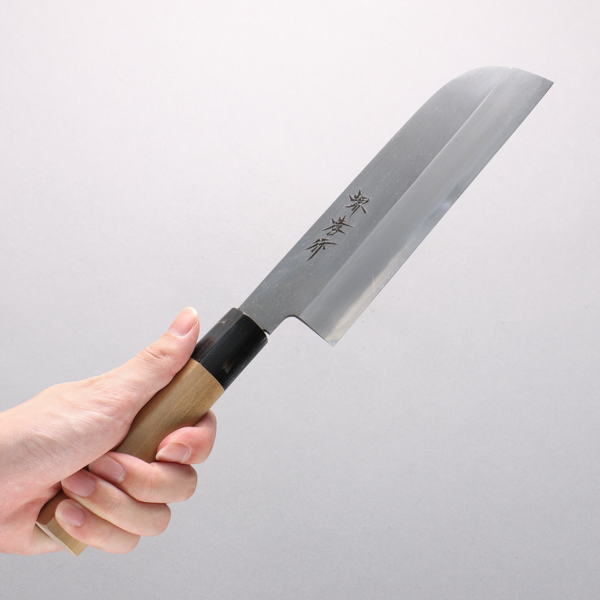 堺 孝行 霞研 白鋼 鎌形薄刃包丁 - 清助刃物