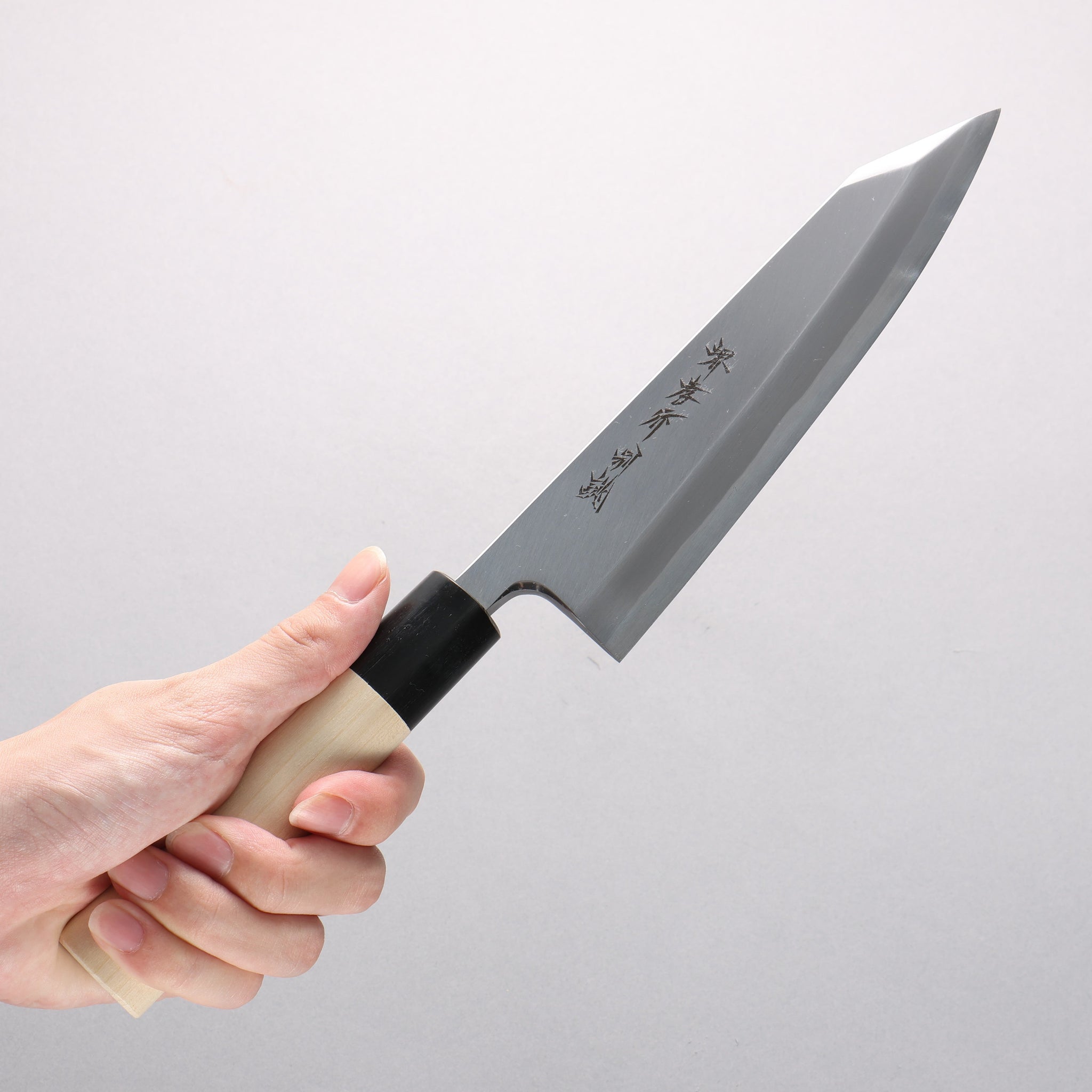 堺 孝行 特上 白ニ鋼 切付出刃包丁 180mm 朴柄 - 清助刃物