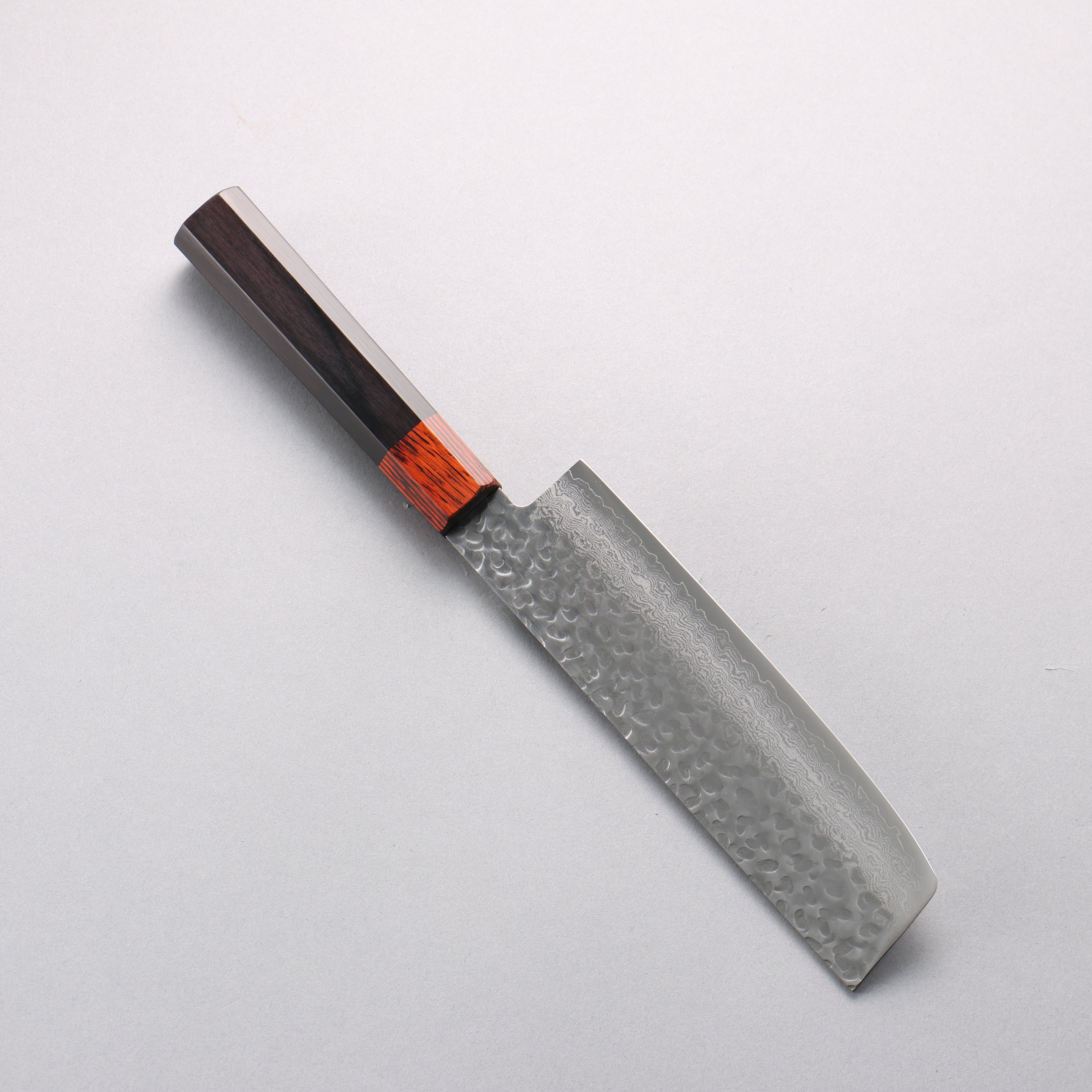 清助 VG10 33層 鎚目 ダマスカス 薄刃包丁 160mm 黒合板柄 - 清助刃物