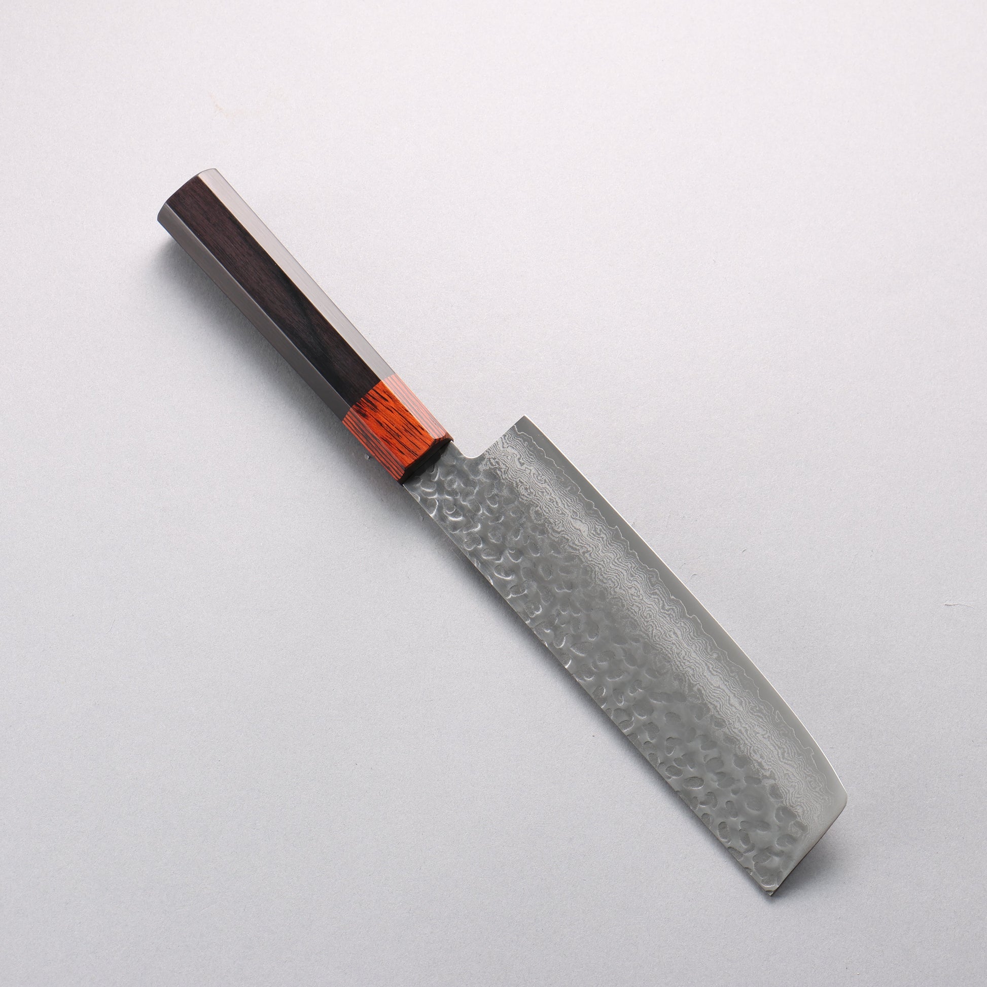 清助 VG10 33層 鎚目 ダマスカス 薄刃包丁 160mm 黒合板柄 - 清助刃物