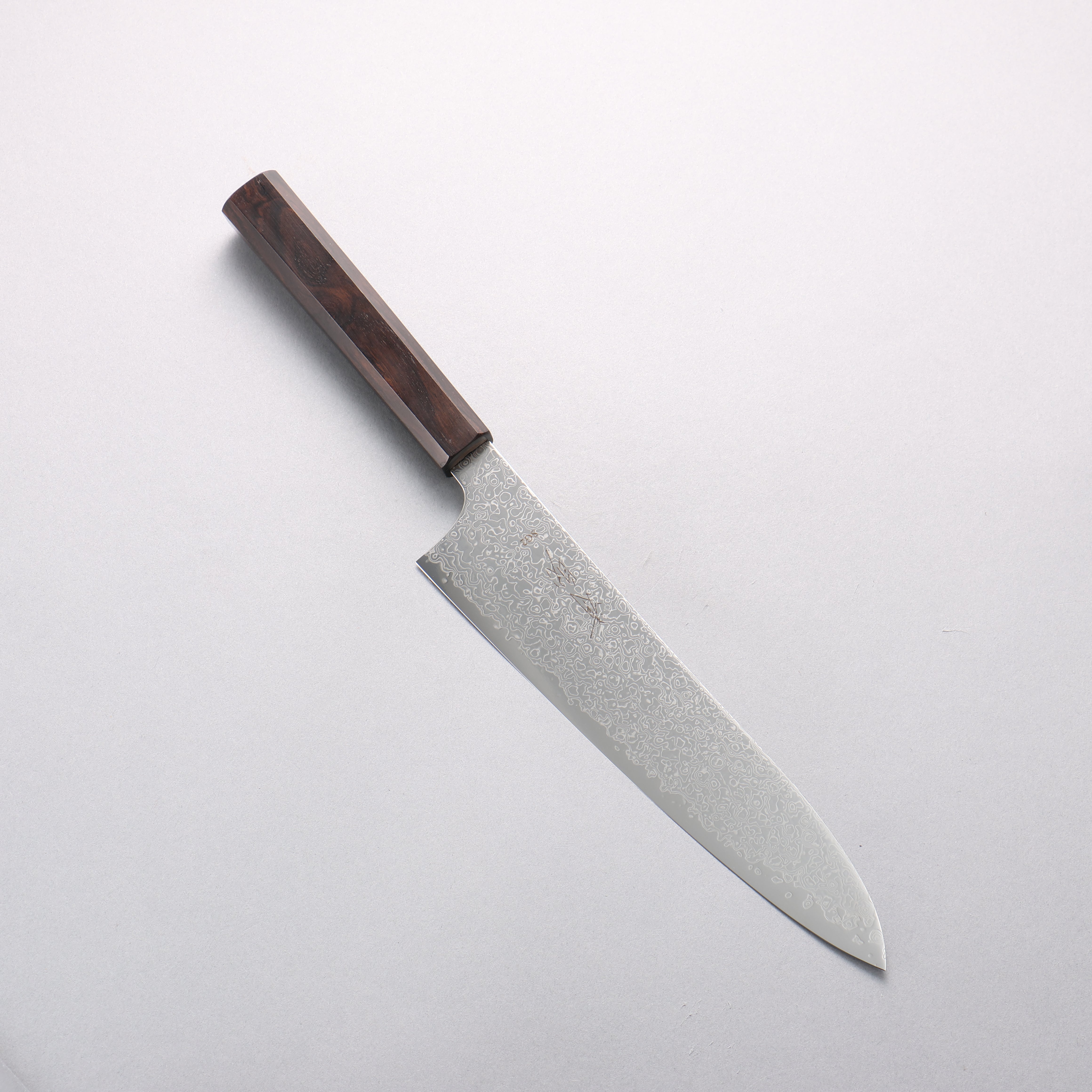清助 SG2 ダマスカス 磨き仕上げ 牛刀包丁 210mm 黒檀柄 - 清助刃物