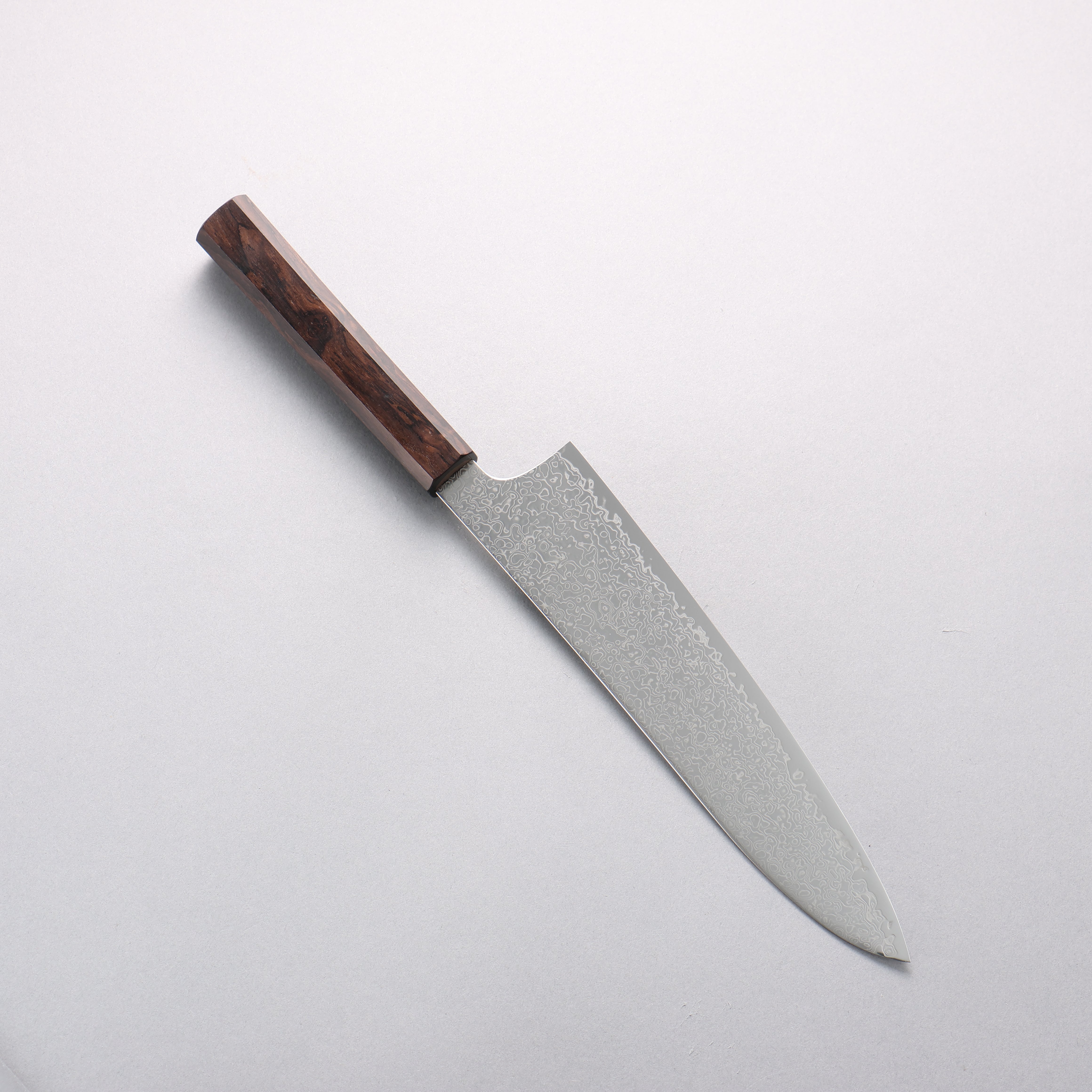 清助 SG2 ダマスカス 磨き仕上げ 牛刀包丁 210mm 黒檀柄 - 清助刃物