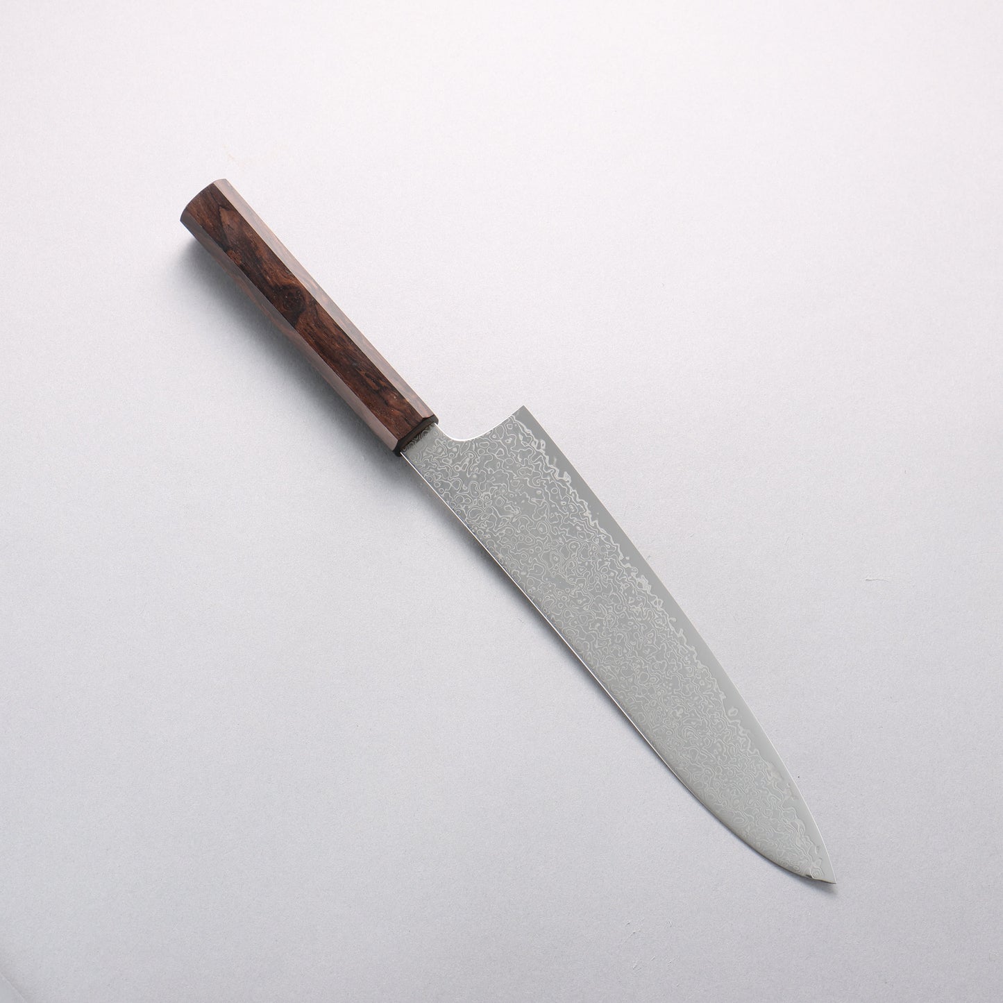 清助 SG2 ダマスカス 磨き仕上げ 牛刀包丁 210mm 黒檀柄 - 清助刃物
