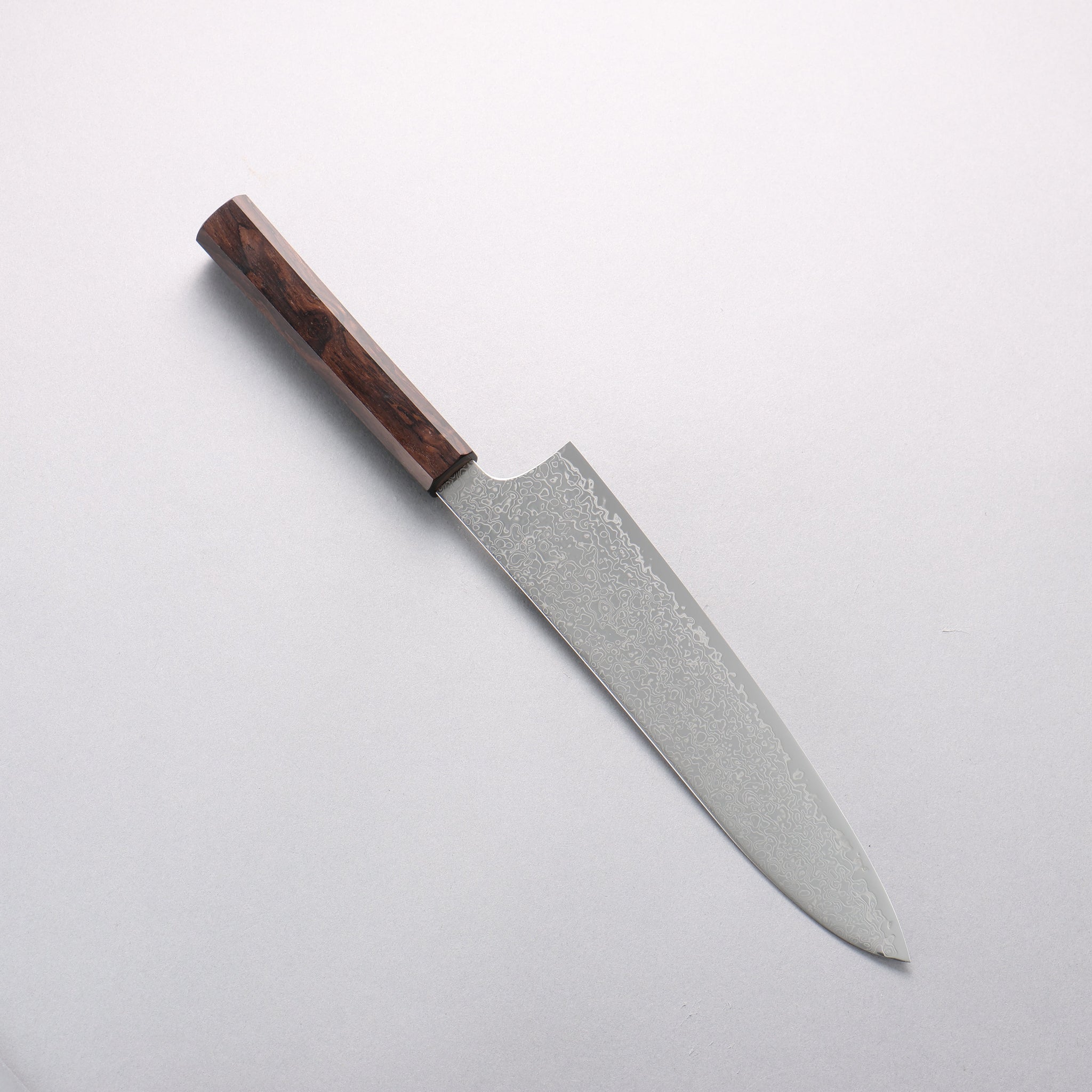 清助 SG2 ダマスカス 磨き仕上げ 牛刀包丁 210mm 黒檀柄 - 清助刃物