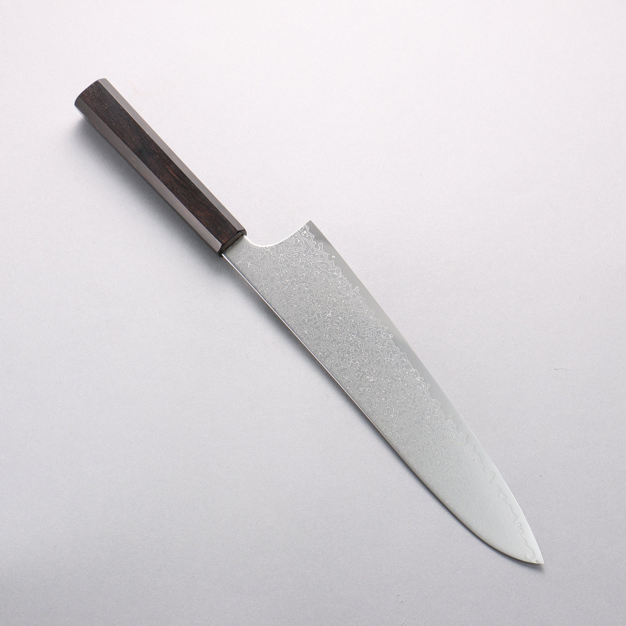 清助 SG2 ダマスカス 磨き仕上げ 牛刀包丁 240mm 黒檀柄 - 清助刃物