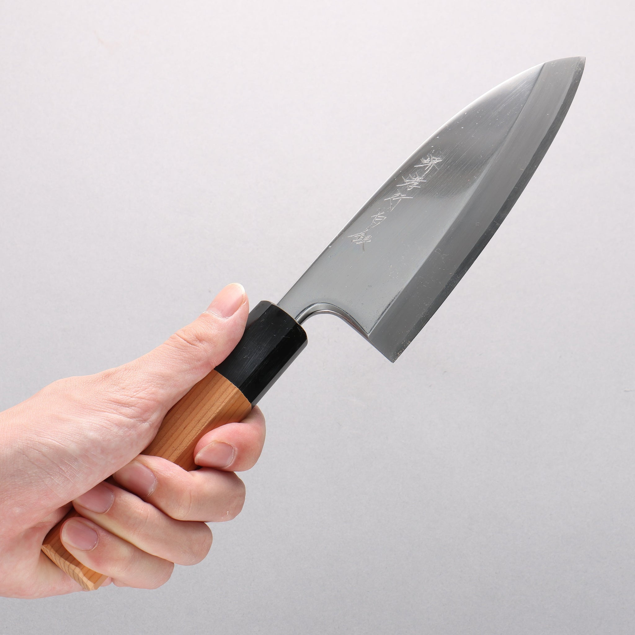 堺 孝行 白銀 INOX 鏡面仕上げ 出刃包丁 150mm イチイ柄 - 清助刃物