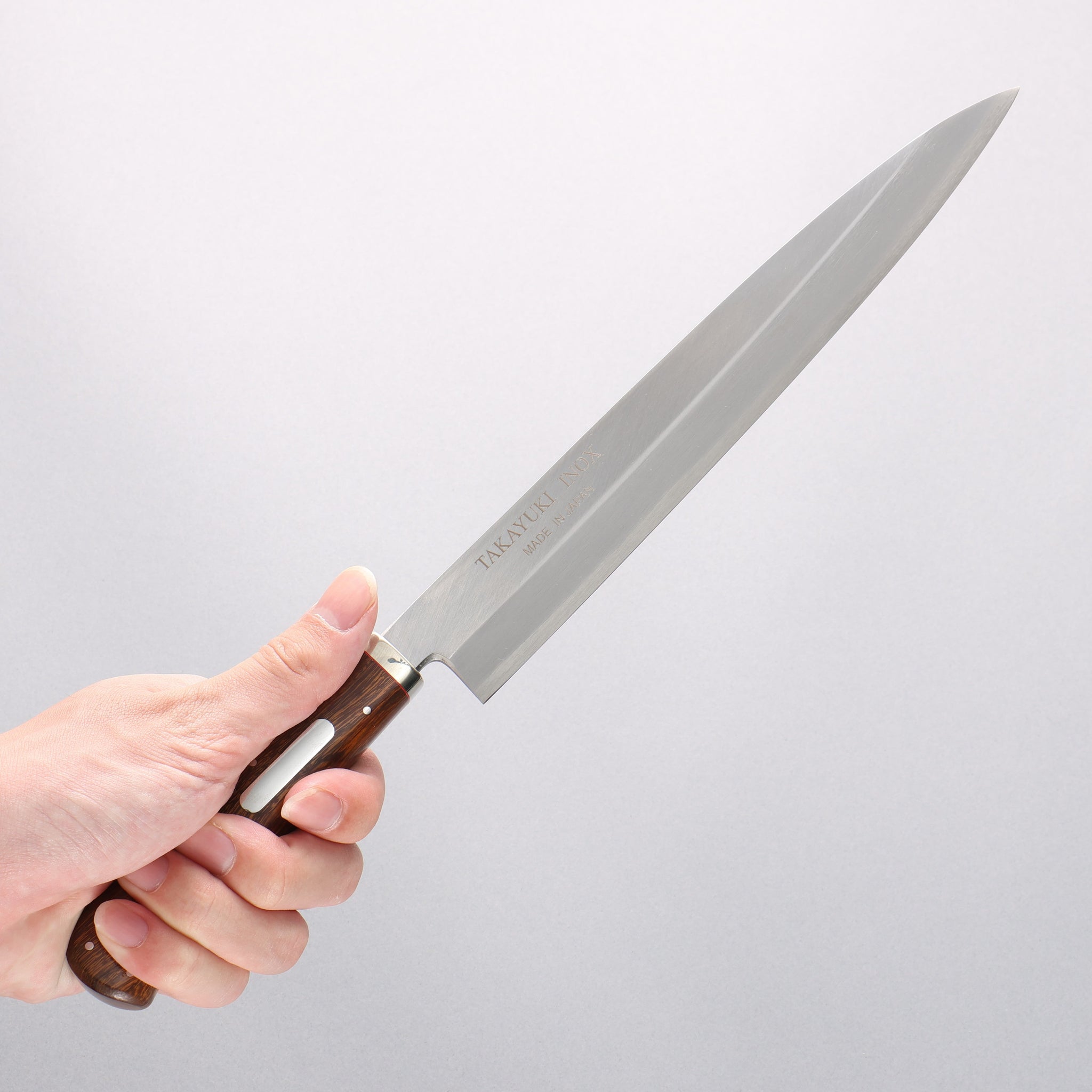 堺 孝行 INOX モリブデン鋼 柳刃包丁 デザートアイアンウッド（杉原モデル）柄 - 清助刃物