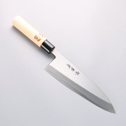 堺 孝行 霞研 白鋼 出刃包丁 225mm 朴柄 - 清助刃物