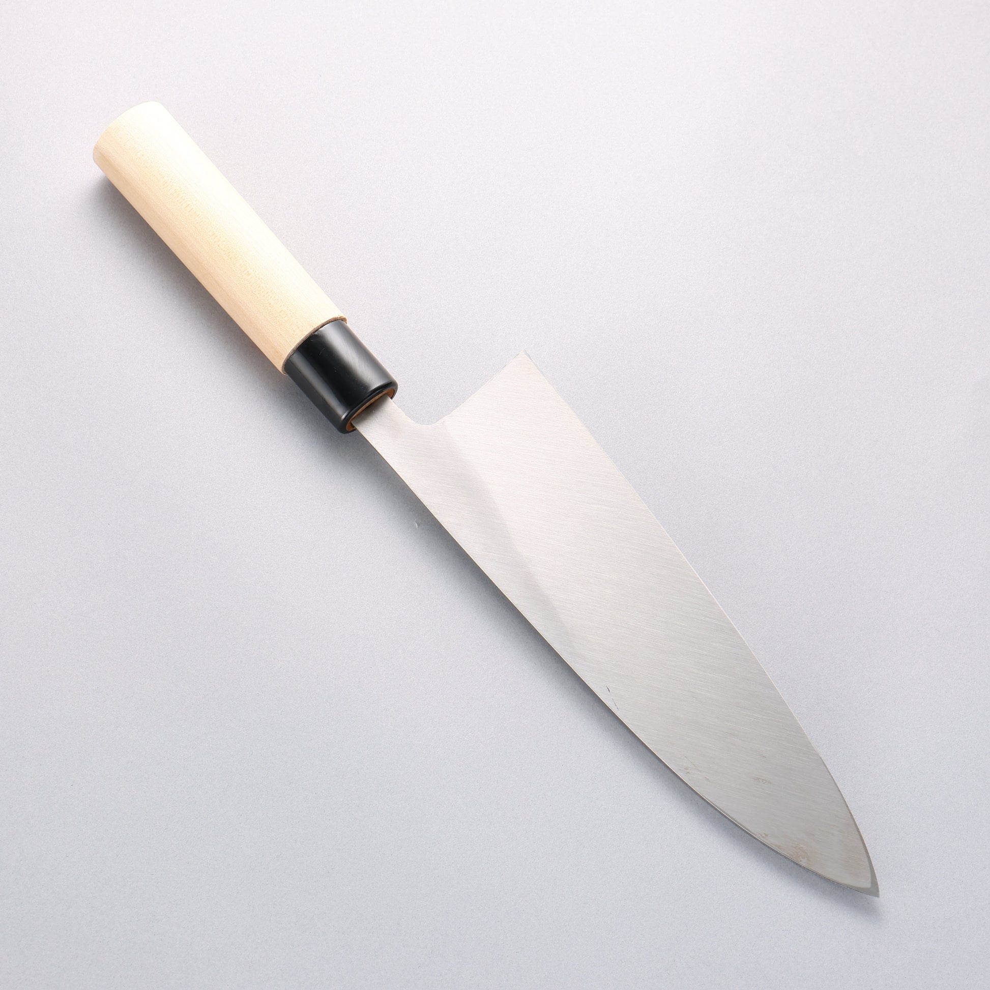 堺 孝行 霞研 白鋼 出刃包丁 225mm 朴柄 - 清助刃物