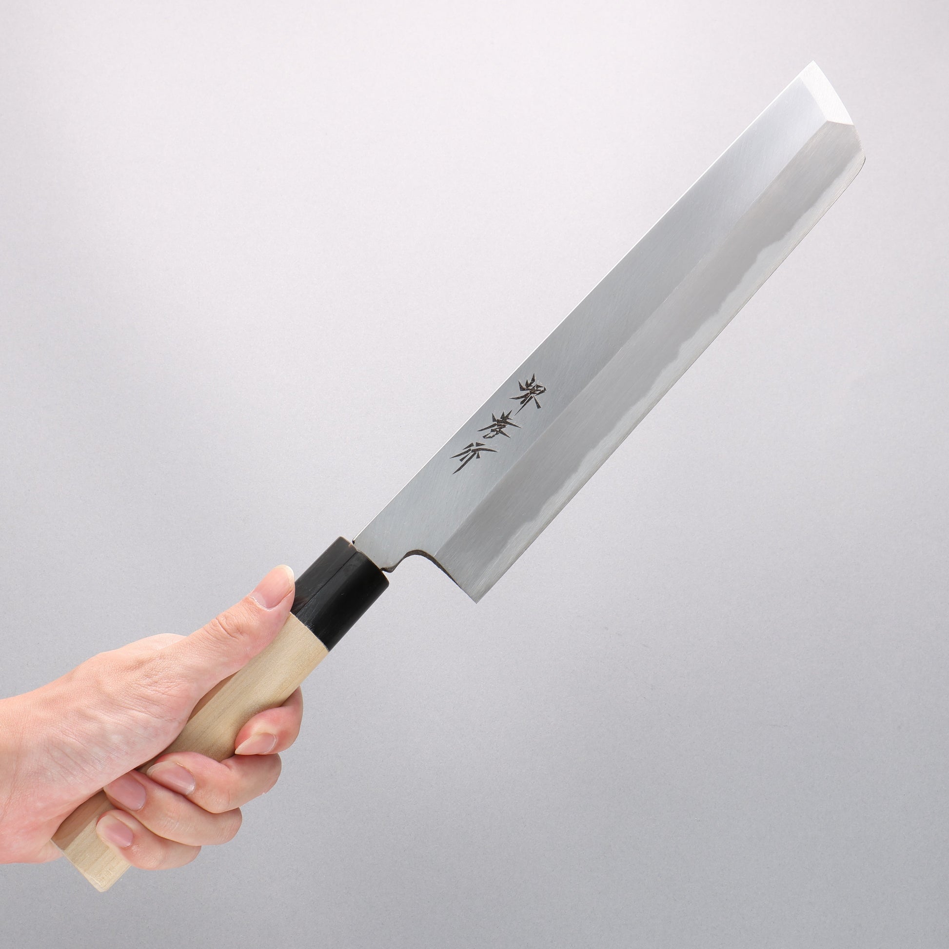 堺 孝行 霞研 白鋼 骨切包丁(鱧切り) 240mm 朴柄 - 清助刃物