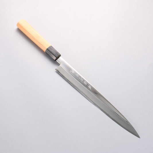 堺 孝行 白銀 INOX 鏡面仕上げ 柳刃包丁 イチイ柄 - 清助刃物