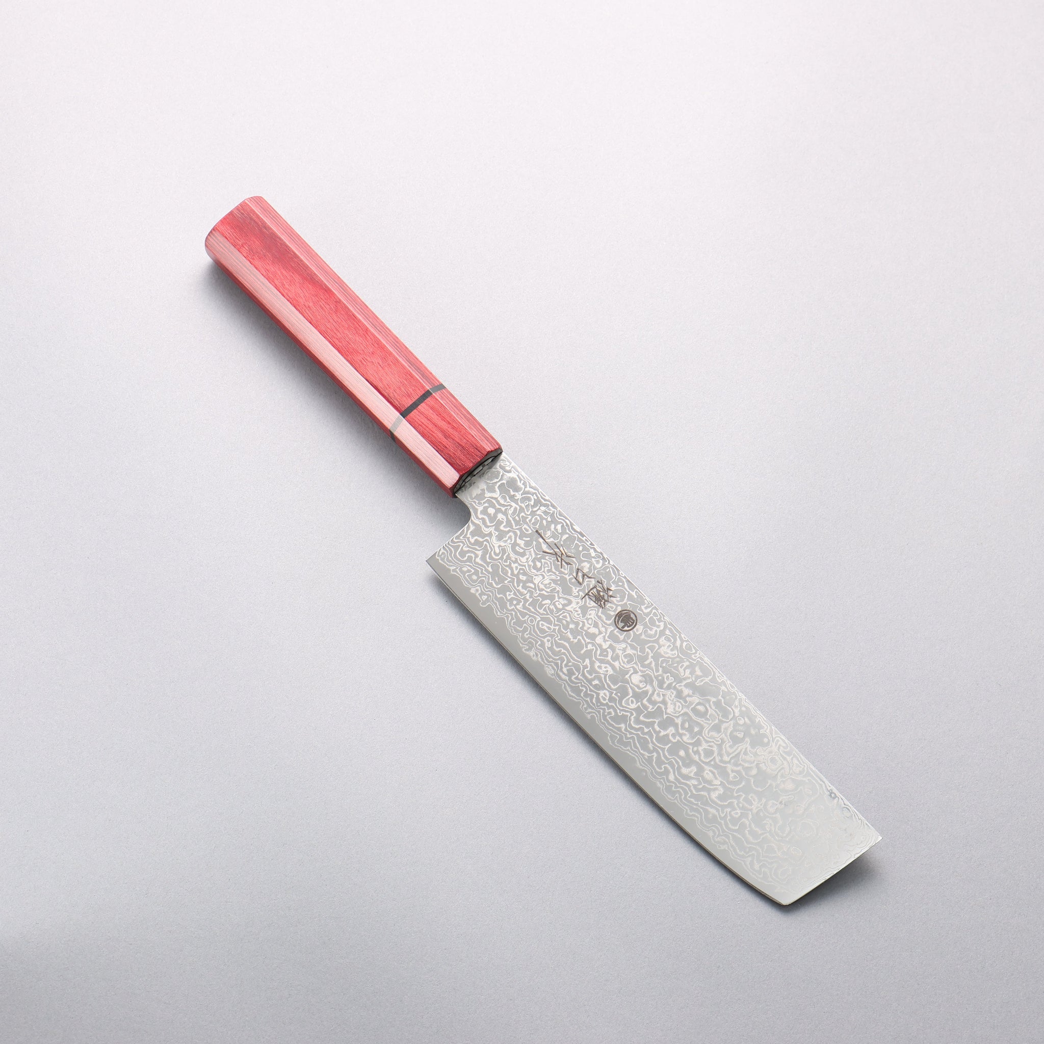 樋口 SG2 ダマスカス 磨き仕上げ 薄刃包丁 165mm 赤合板柄 - 清助刃物