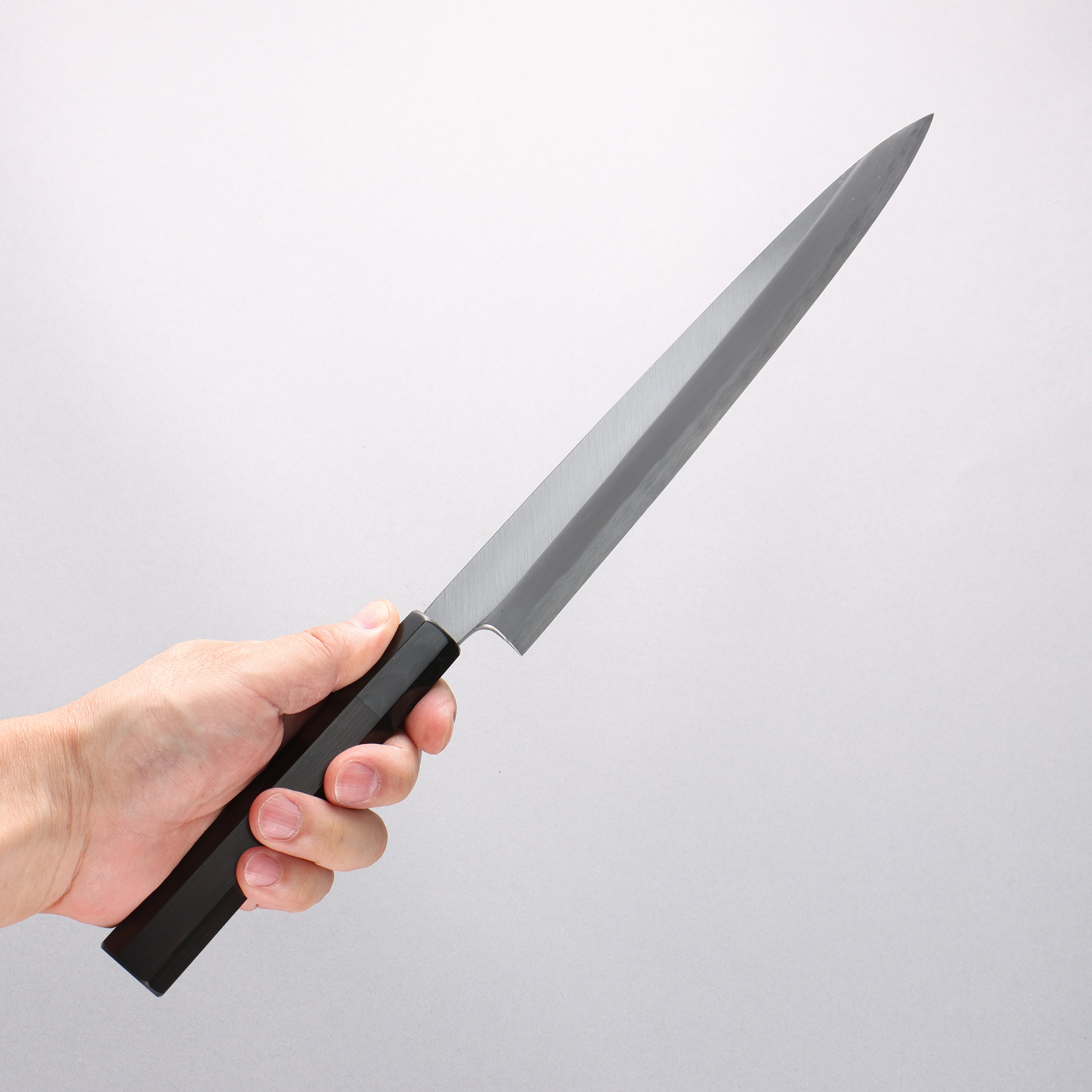 源 昭忠 青ニ鋼 柳刃包丁 240mm 黒檀柄 - 清助刃物