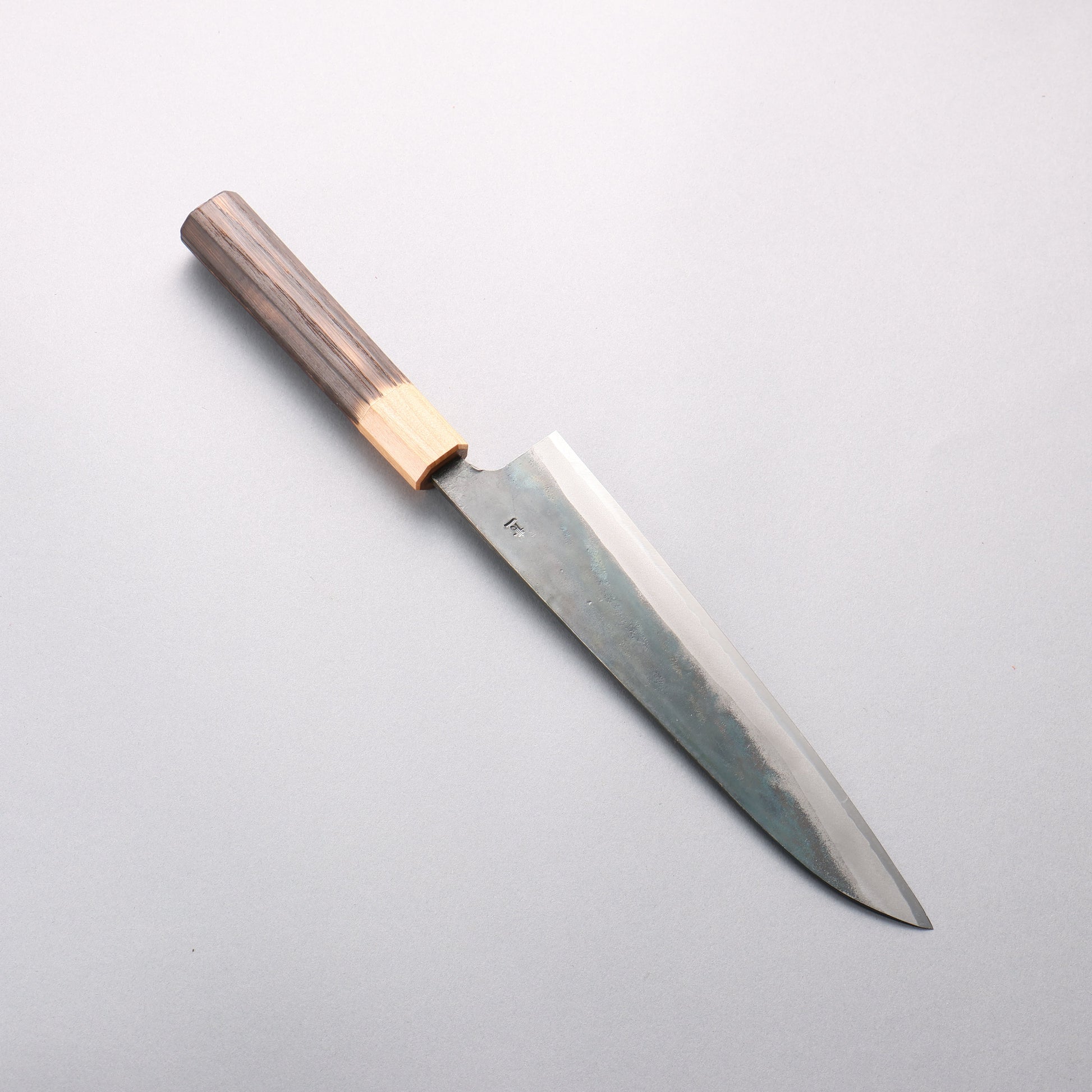 清助 青一鋼 黒仕上げ 牛刀包丁 210mm 焼栗 （口輪：サクラ）柄 - 清助刃物