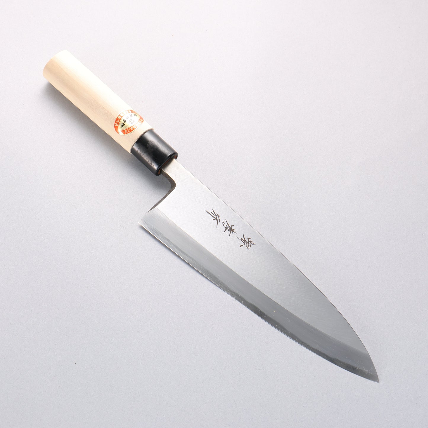 堺 孝行 霞研 白鋼 出刃包丁 240mm 朴柄 - 清助刃物
