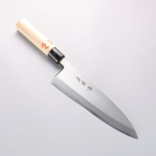 堺 孝行 霞研 白鋼 出刃包丁 240mm 朴柄 - 清助刃物