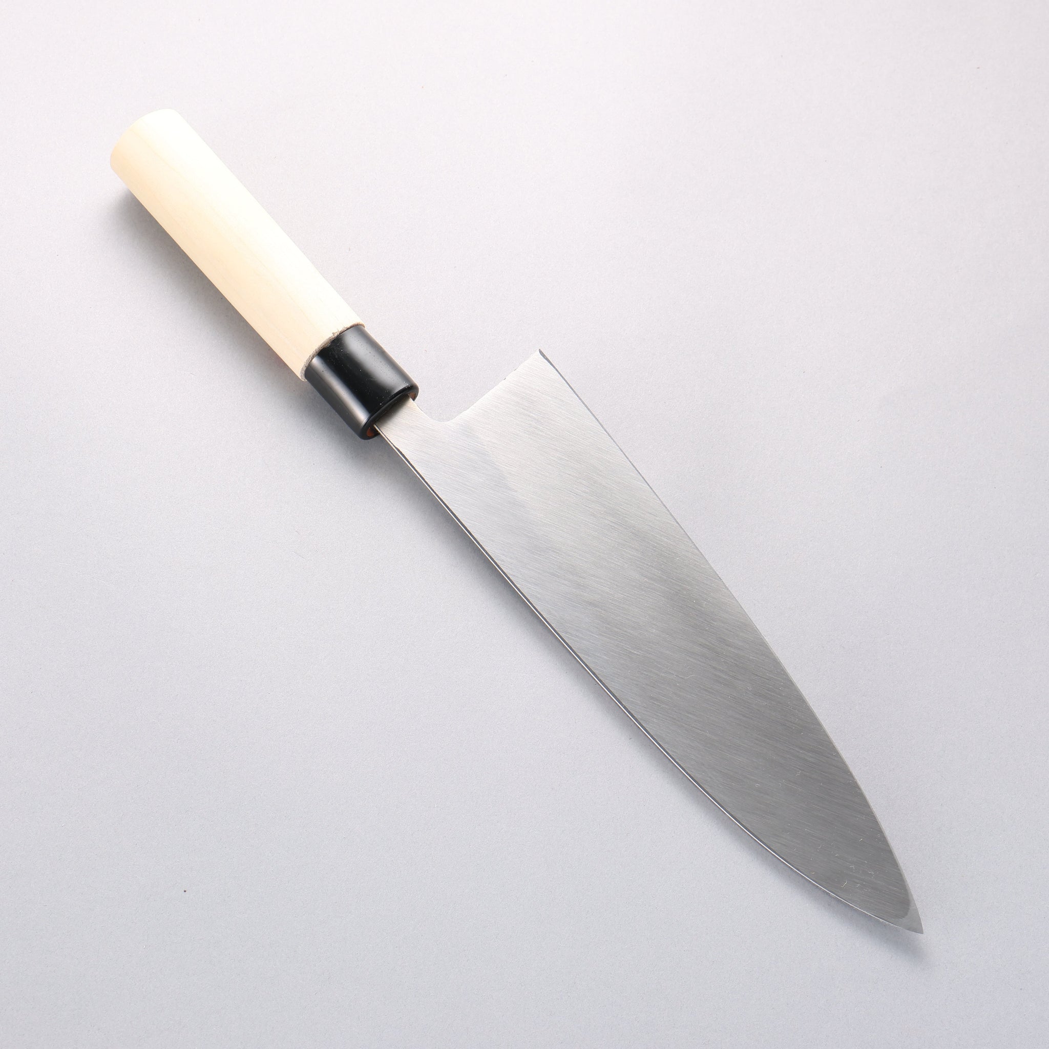 堺 孝行 霞研 白鋼 出刃包丁 240mm 朴柄 - 清助刃物