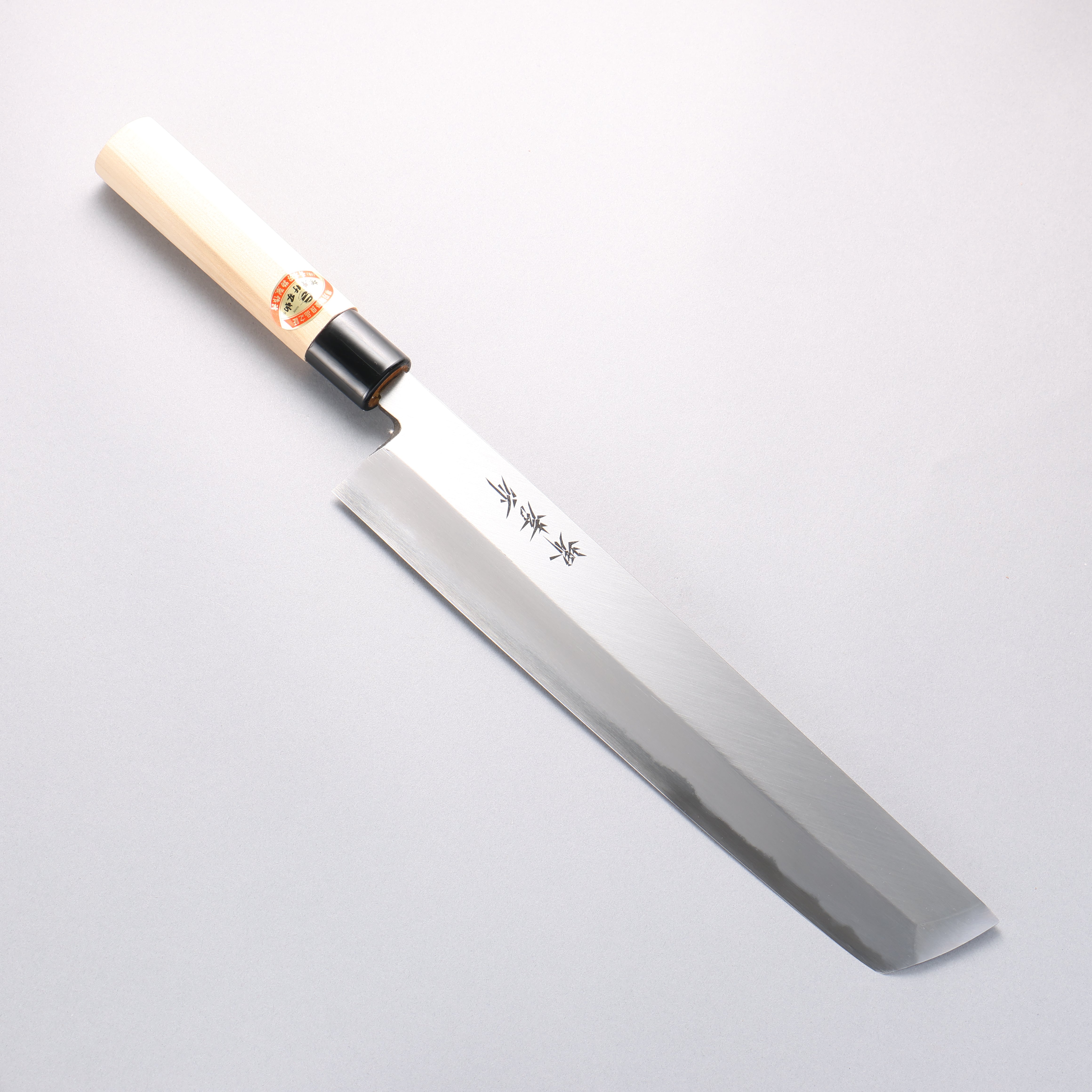 堺 孝行 霞研 白鋼 骨切包丁(鱧切り) 300mm 朴柄 – 清助刃物