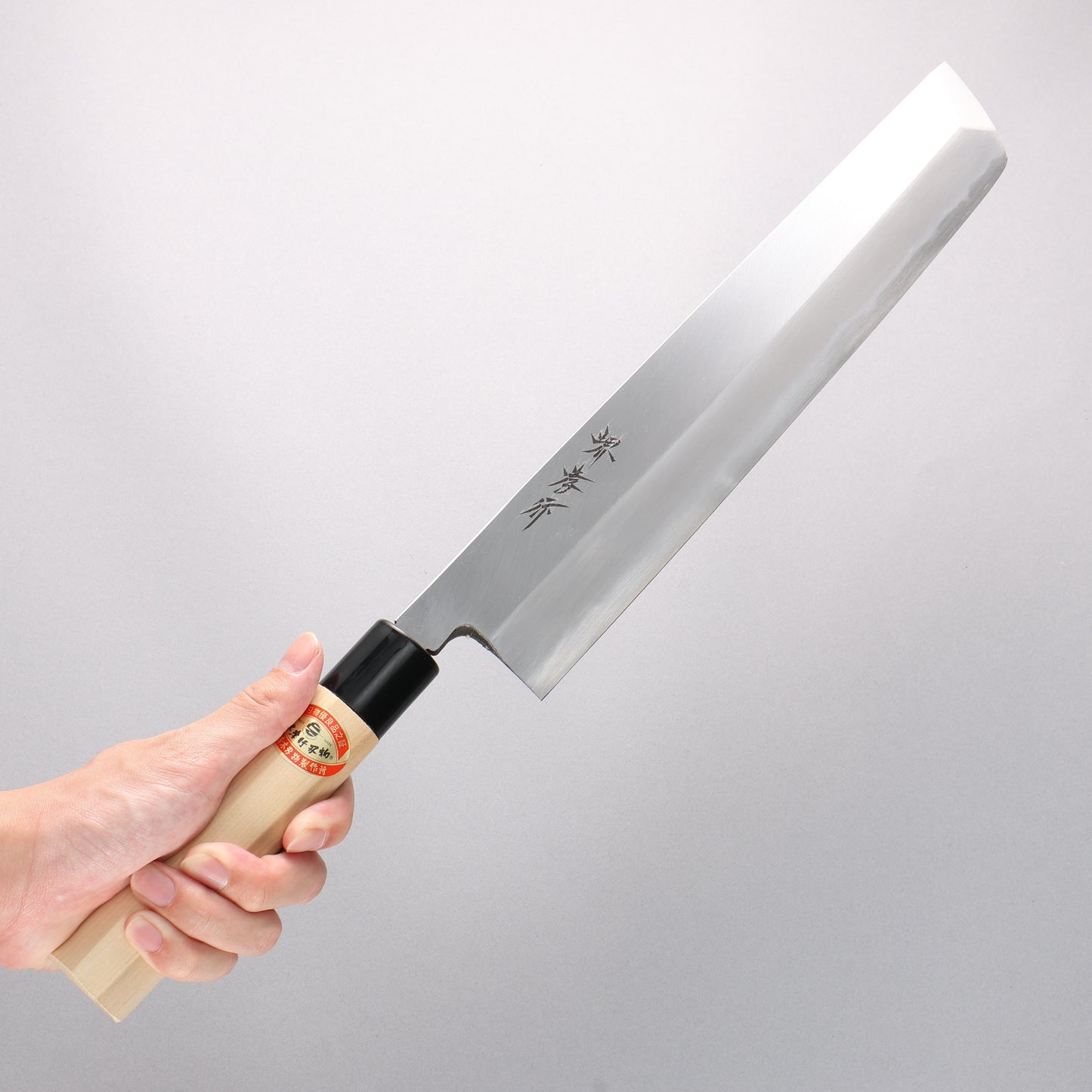 堺 孝行 霞研 白鋼 骨切包丁(鱧切り) 300mm 朴柄 - 清助刃物